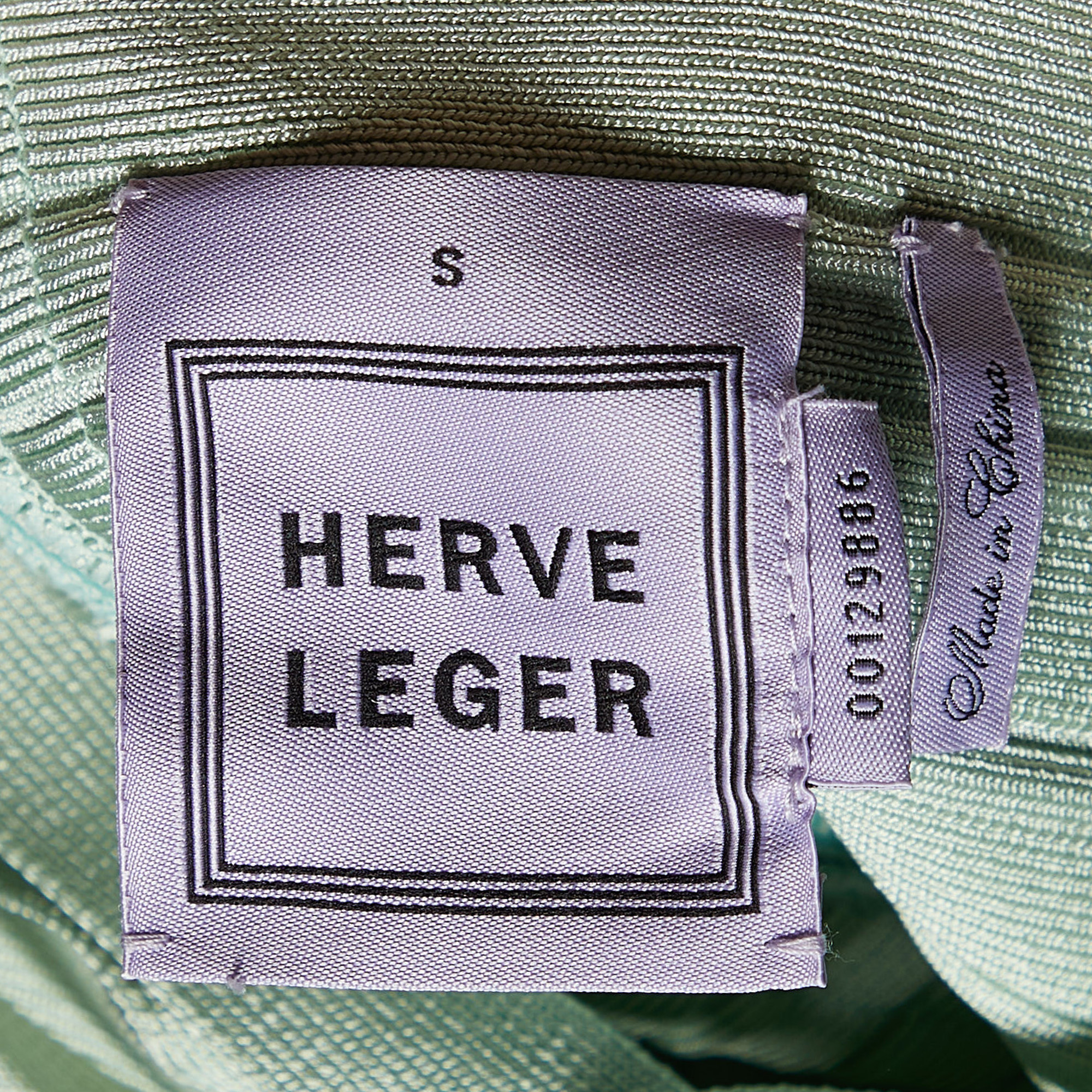 Herve Leger Light Green Bandage Aqua Foam Dress S