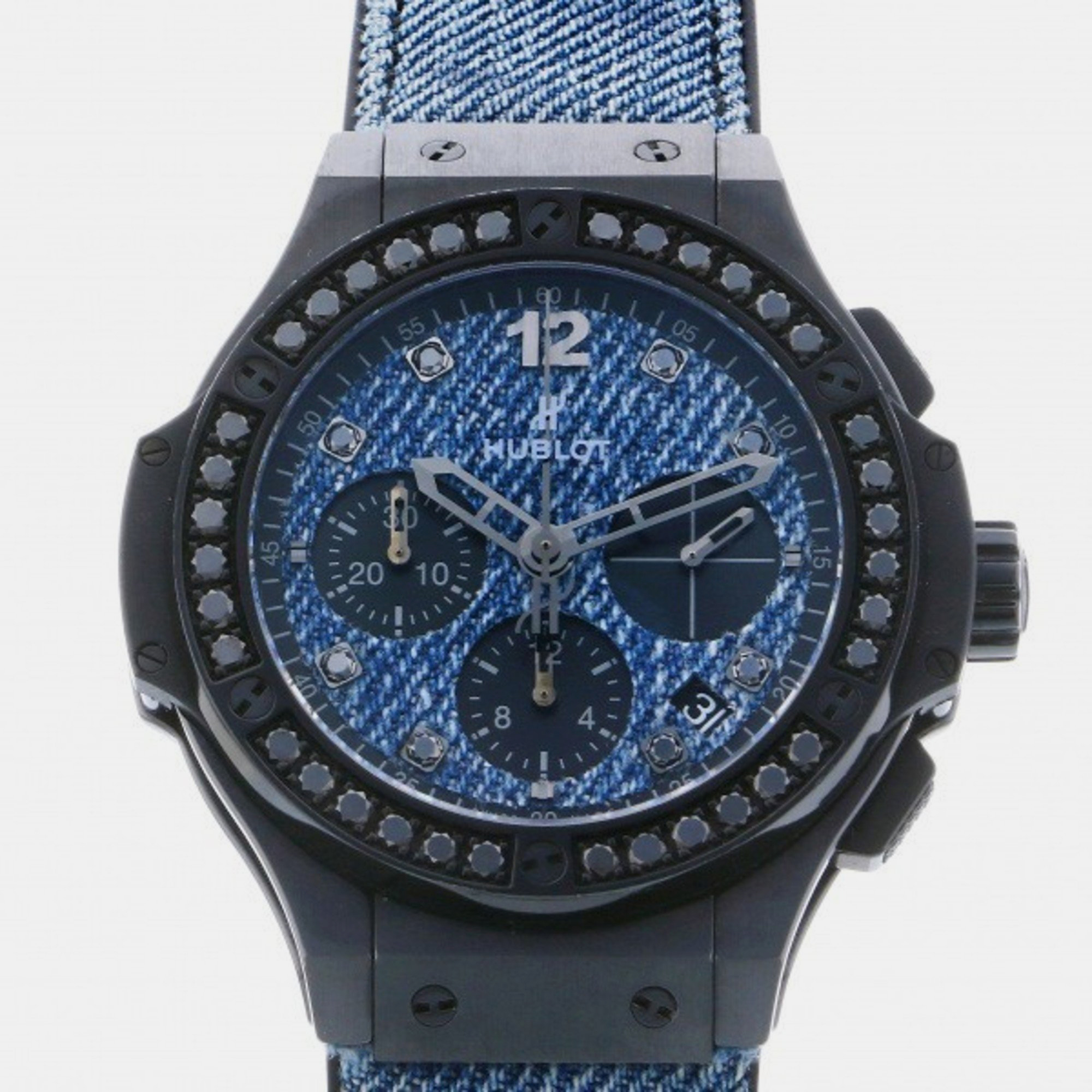 Hublot Blue Diamond Ceramic Big Bang  341.CX.2740.NR.1200.JEANS Automatic Women's Wristwatch 41 Mm