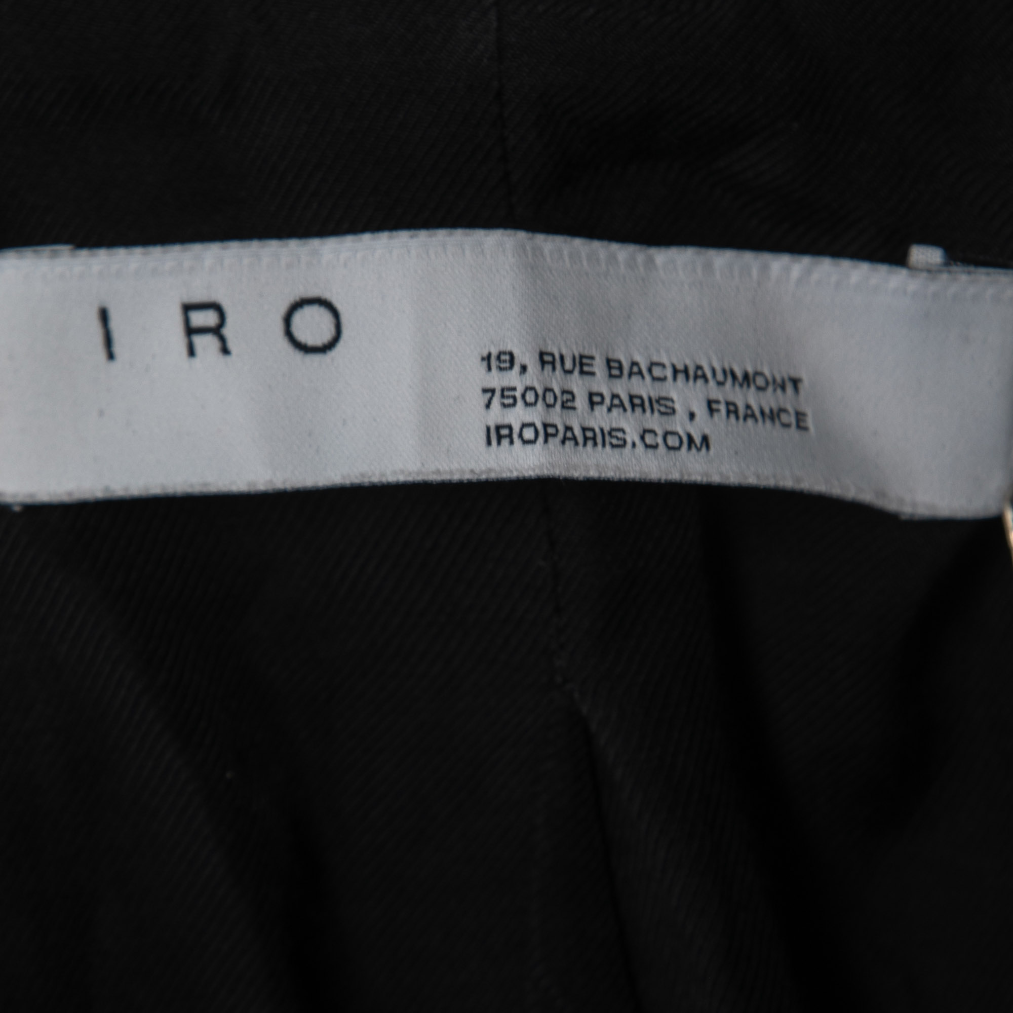 IRO Black Houndstooth Cotton Blend Single Breasted Symi Jacket S
