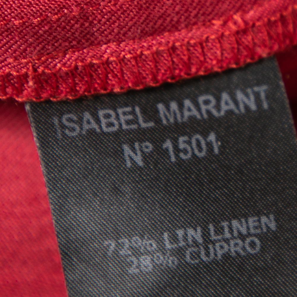 Isabel Marant Etoile Red Linen Blend Shorts S