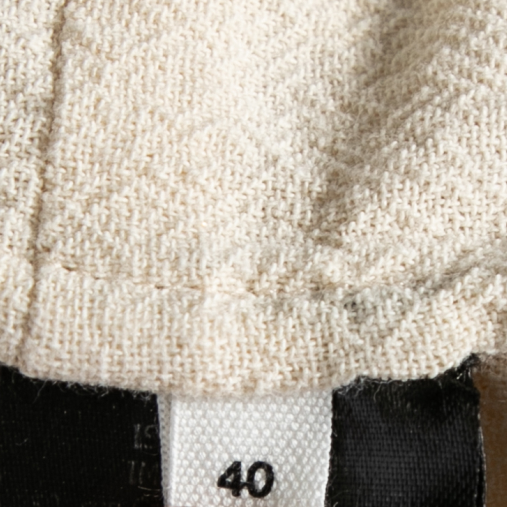 Isabel Marant Etoile Off White Embroidered Ruffled Oversized Top S