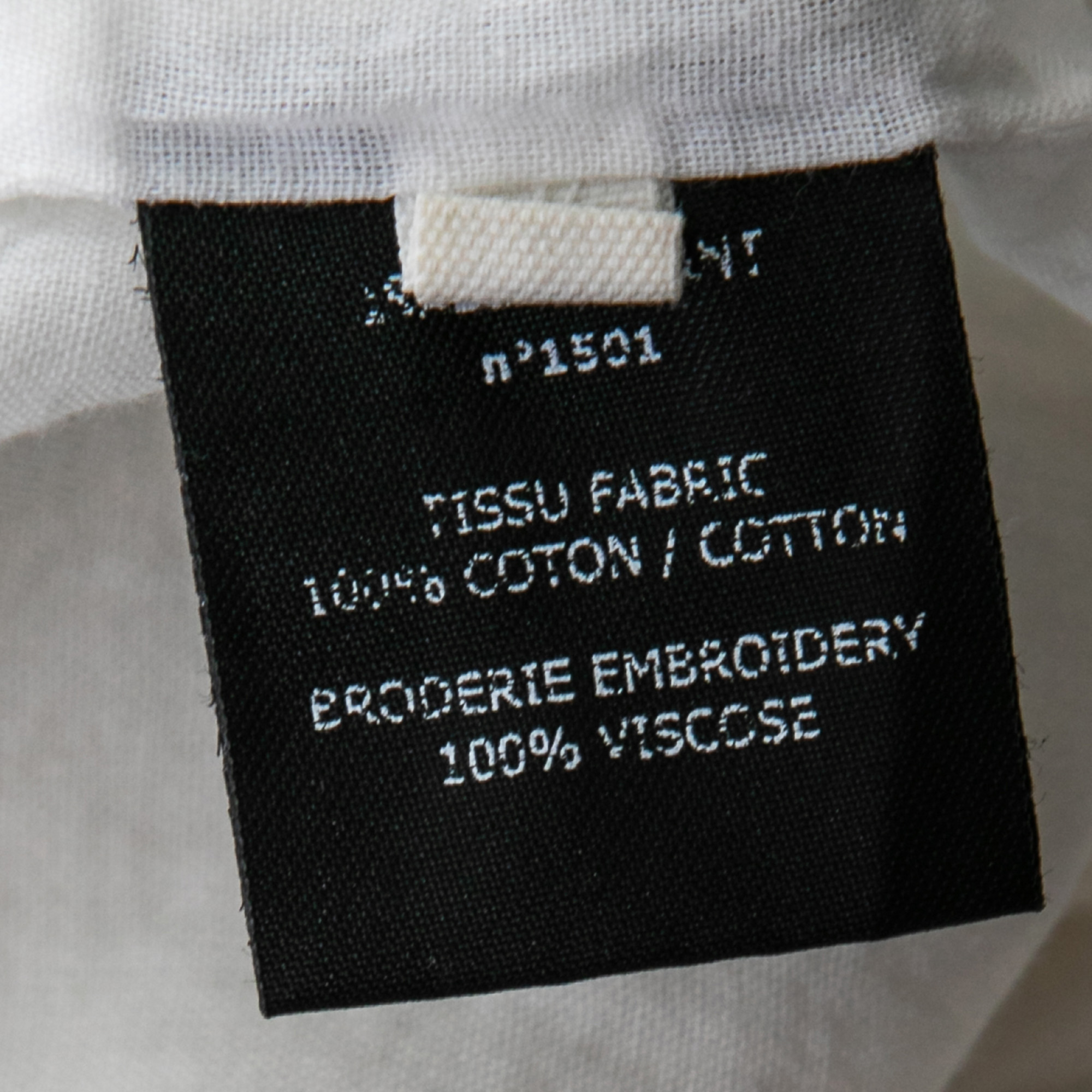 Isabel Marant Etoile White Embroidered Cotton Mini Skirt S