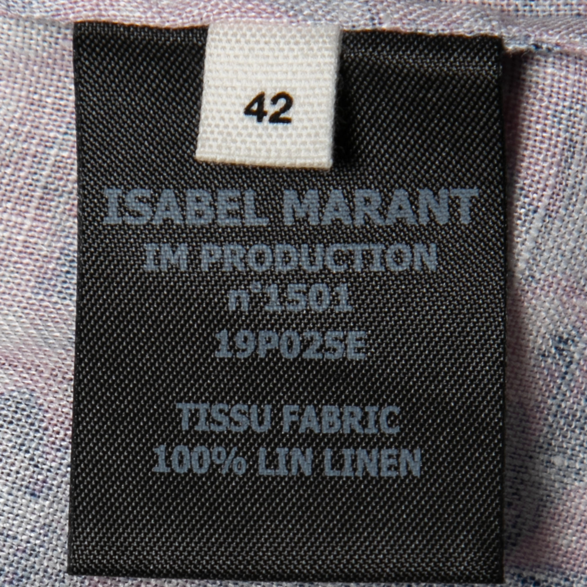 Isabel Marant Etoile Pink Printed Linen One-Shoulder Ruffled Top L