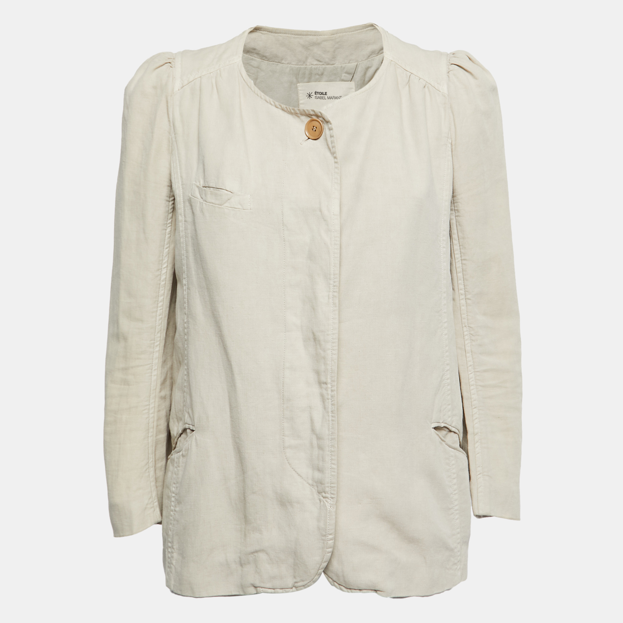 

Isabel Marant Etoile Beige Cotton Button Front Jacket