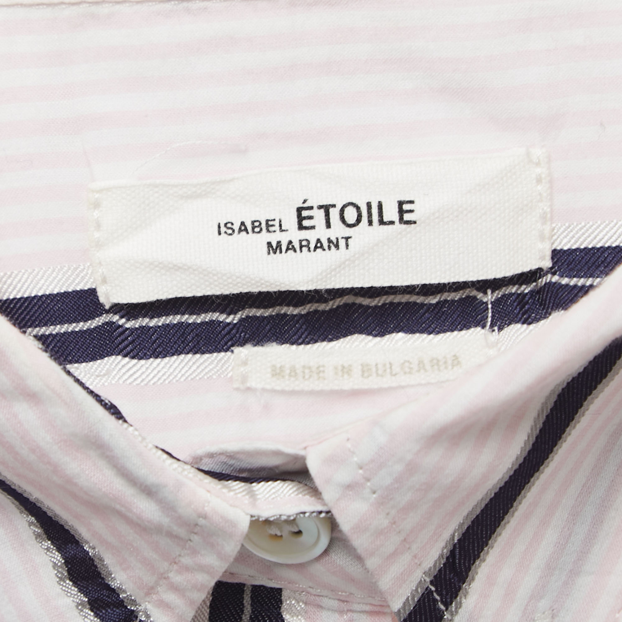 Isabel Marant Etoile Pink Striped Cotton Shirt M