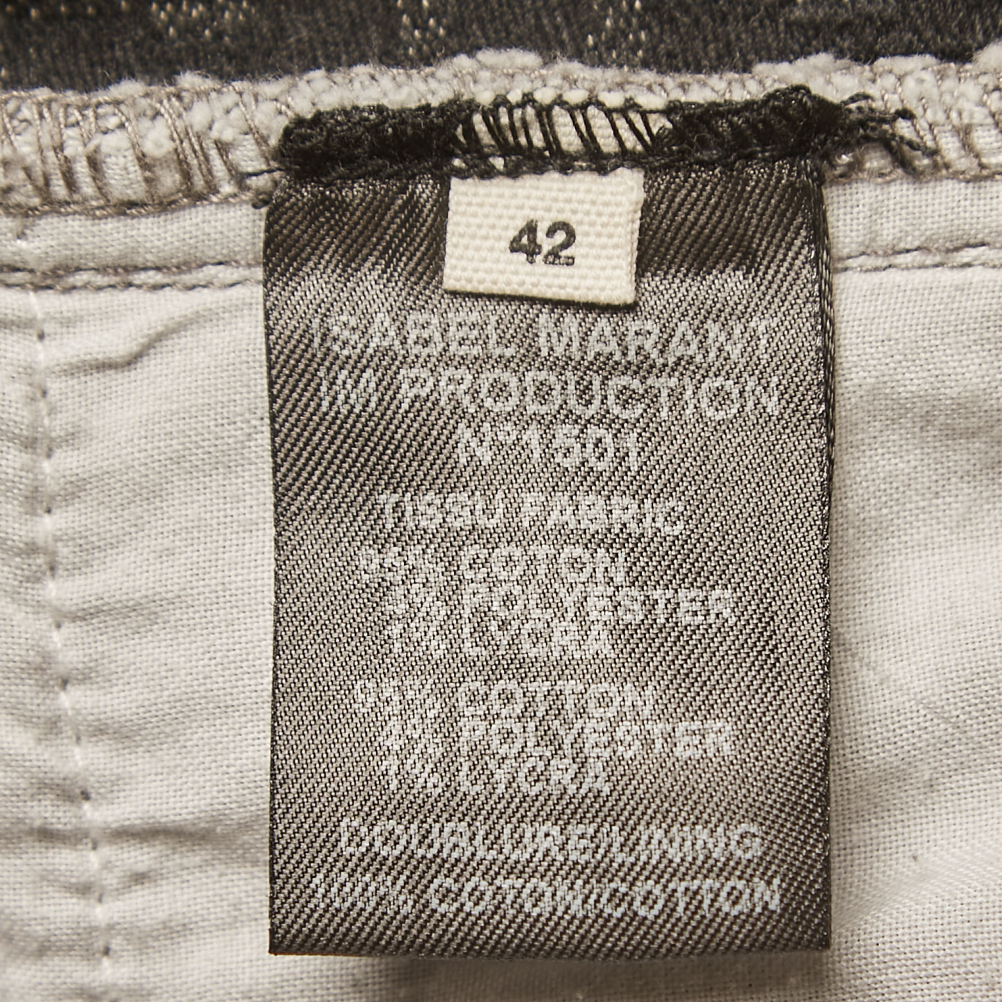 Isabel Marant Etoile Grey Denim Tribal Stripe Detail Jeans L Waist 32