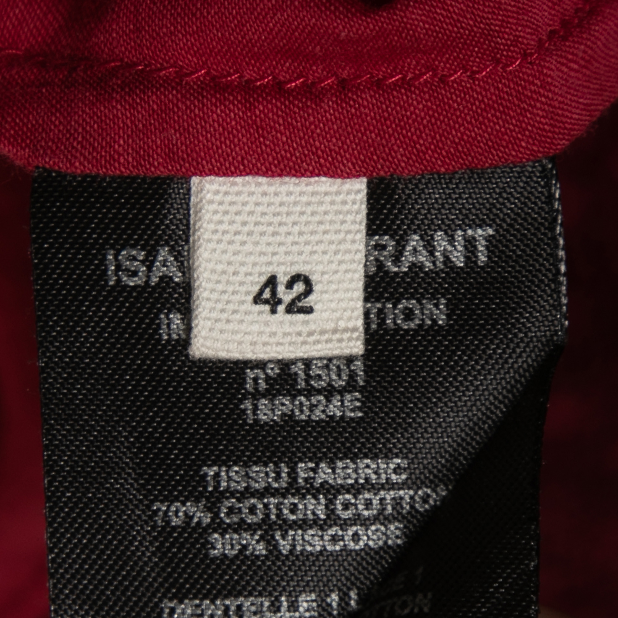Isabel Marant Etoile Red Cotton Lace Trimmed Mini Dress M