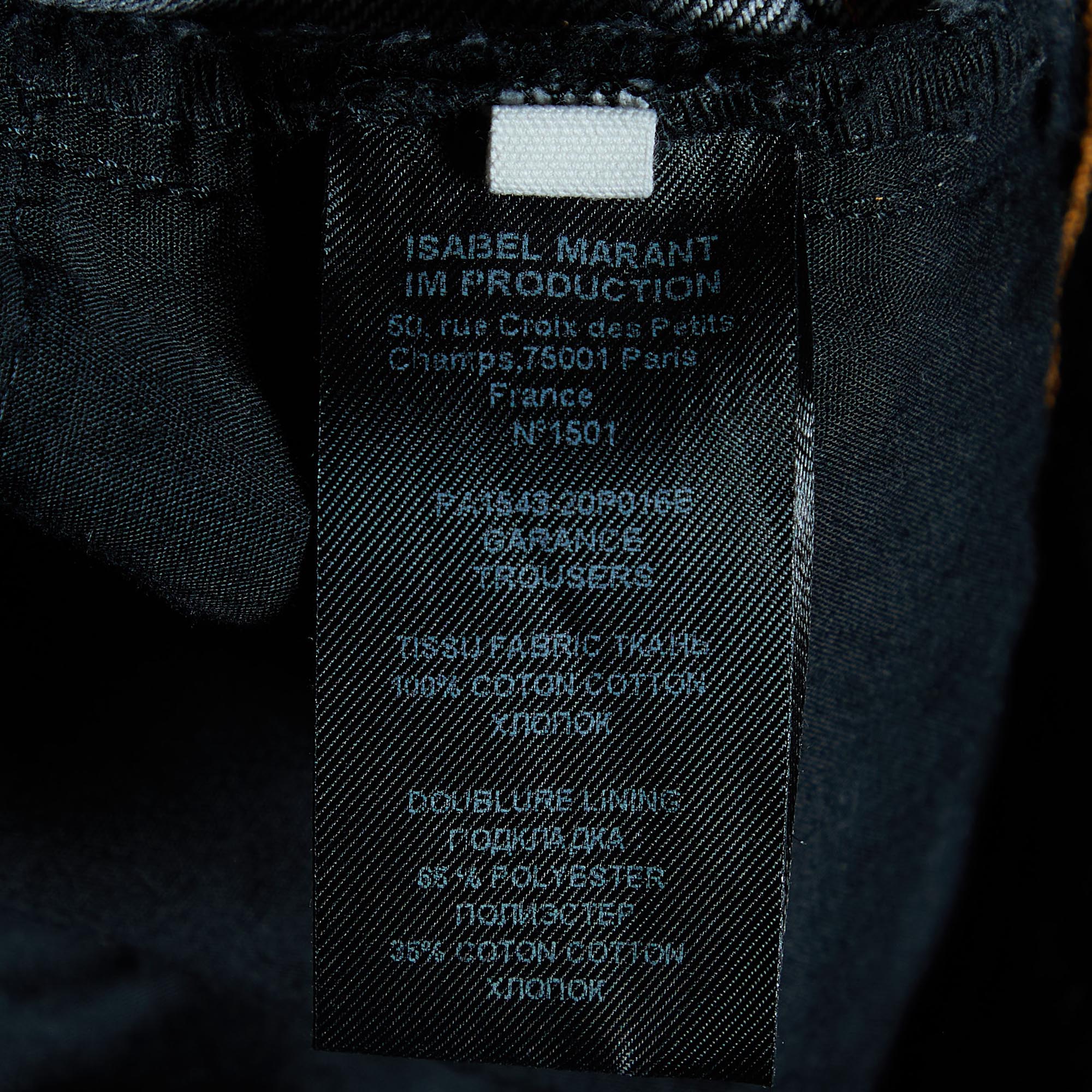 Isabel Marant Étoile Charcoal Grey Denim Distressed Garance Jeans S