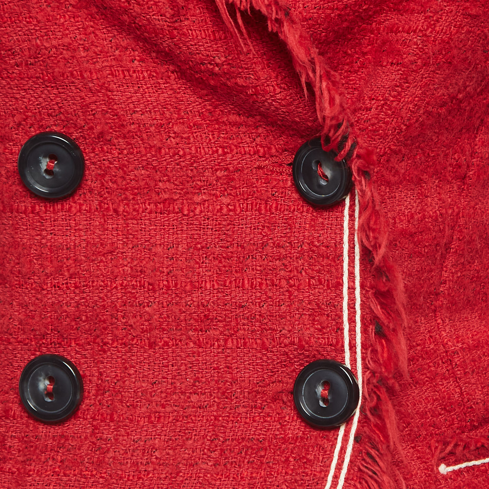 Isabel Marant Etoile Red Tweed Double-Breasted Jacket S