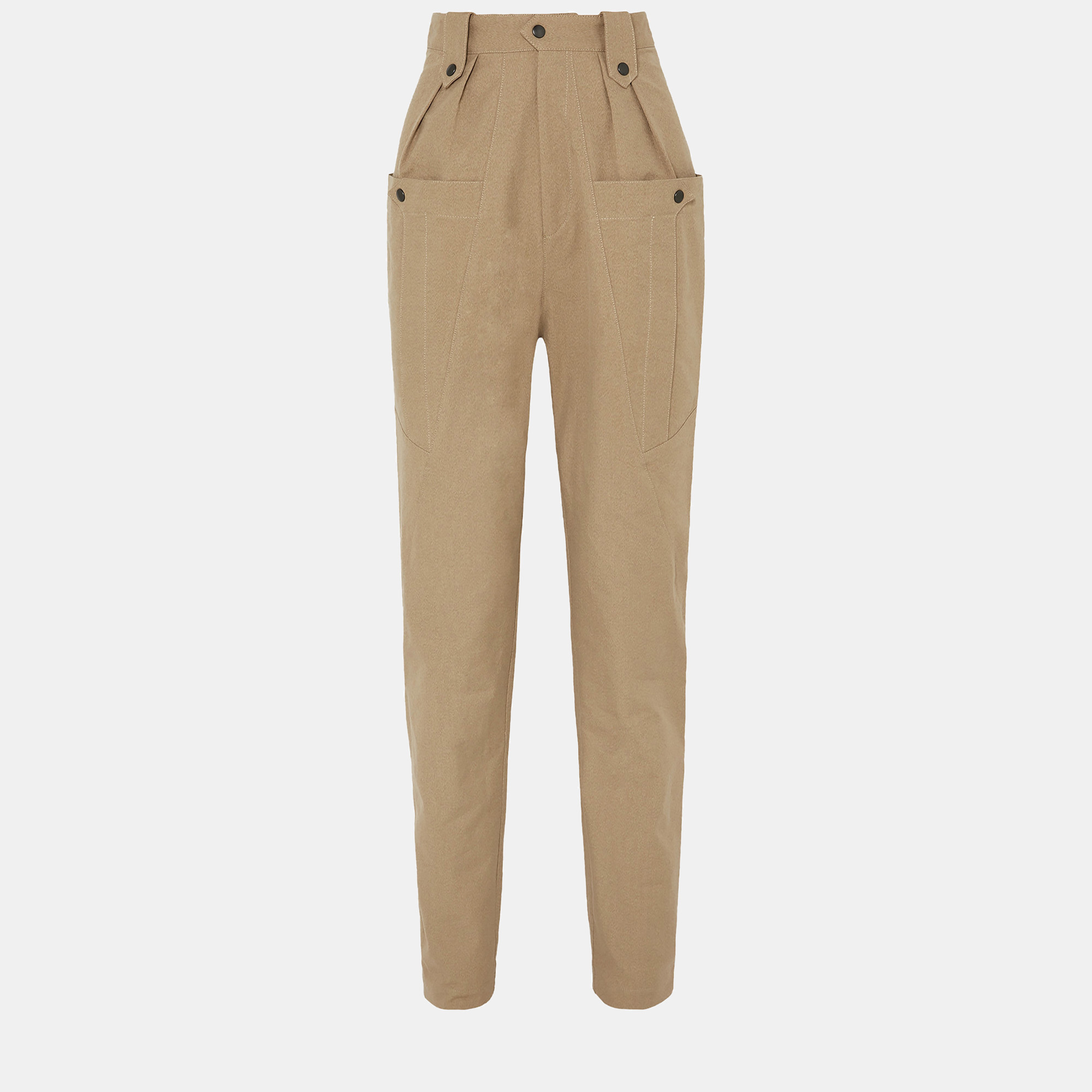 Isabel marant brown cotton tapered pants size 42