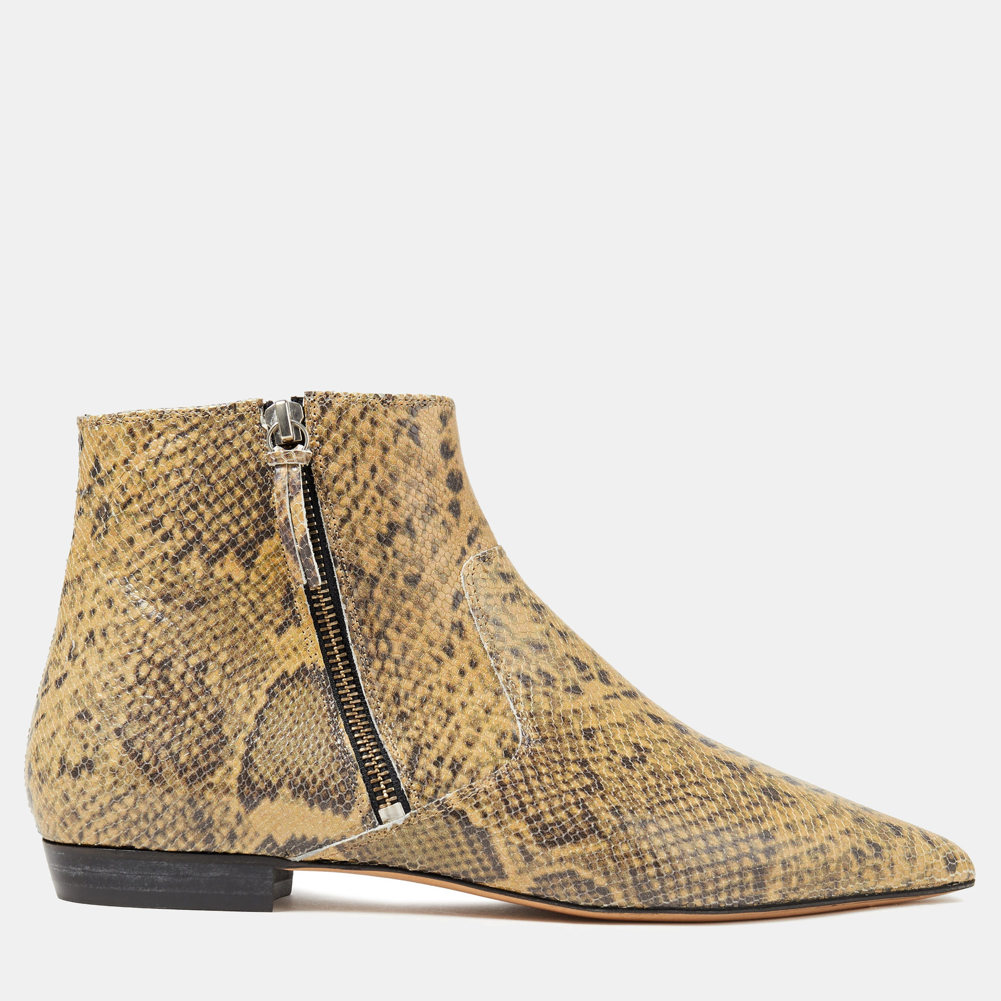 Isabel marant snakeskin embossed leather ankle boots size 36