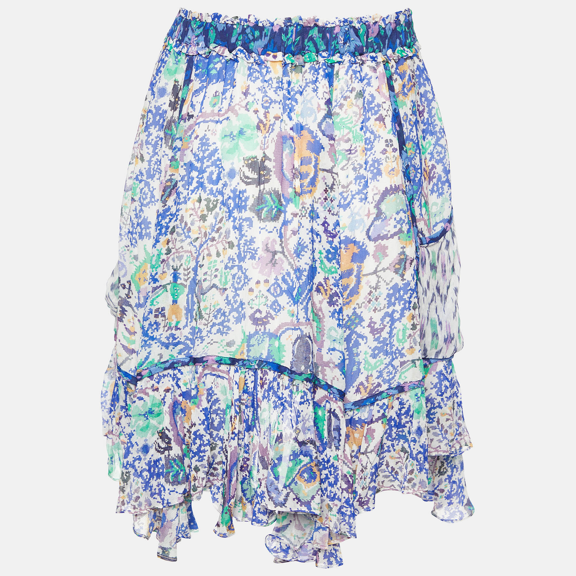 Isabel Marant Multicolor Print Crepe Viviane Skirt S