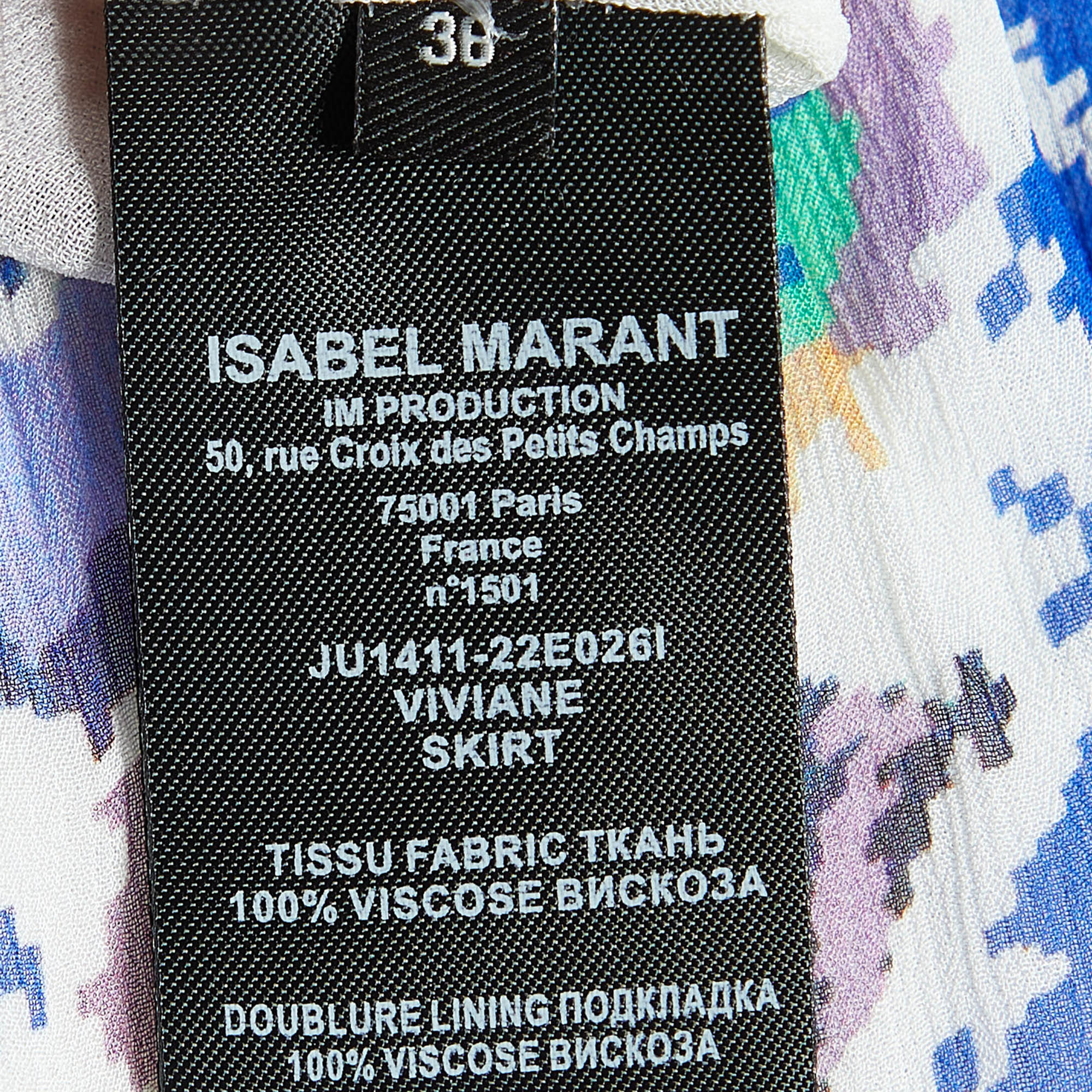 Isabel Marant Multicolor Print Crepe Viviane Skirt S