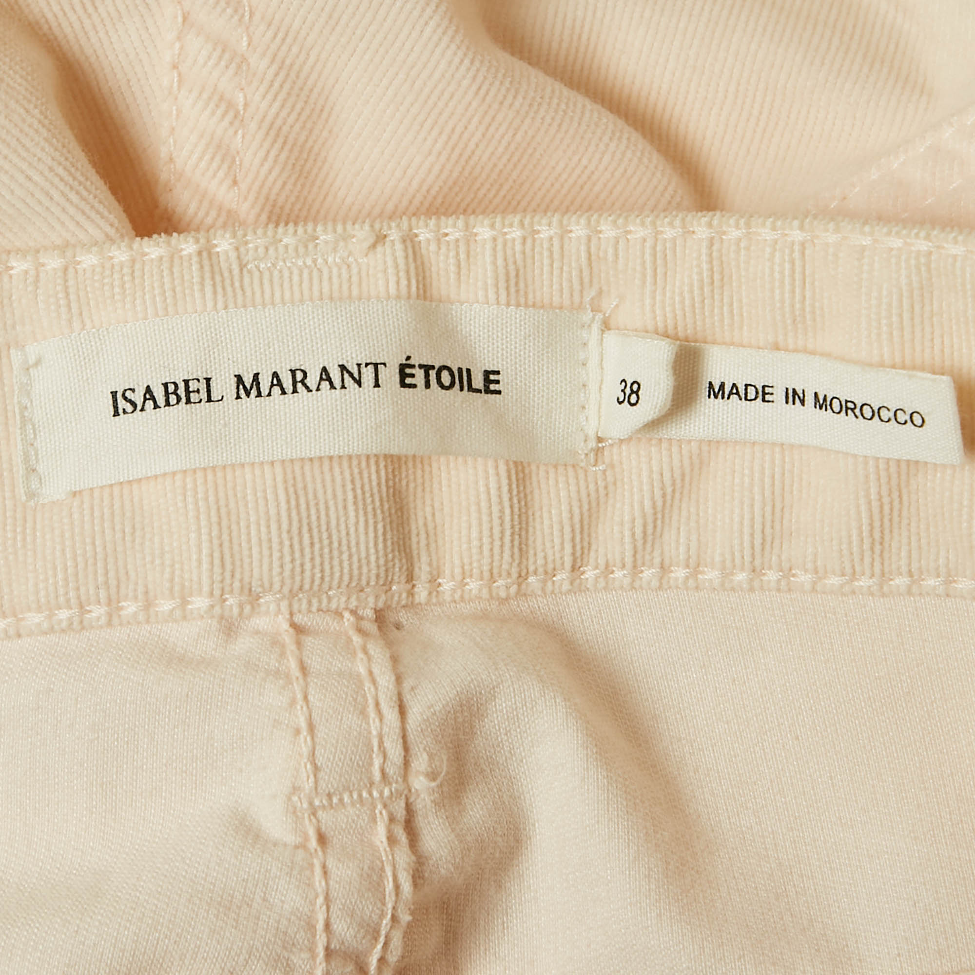 Isabel Marant Pink Corduroy Slim Fit Pants M