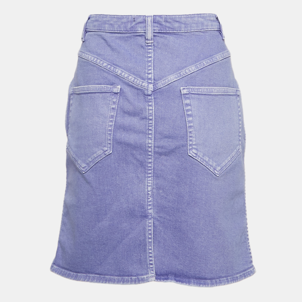 Isabel Marant Purple Denim Mini Skirt L