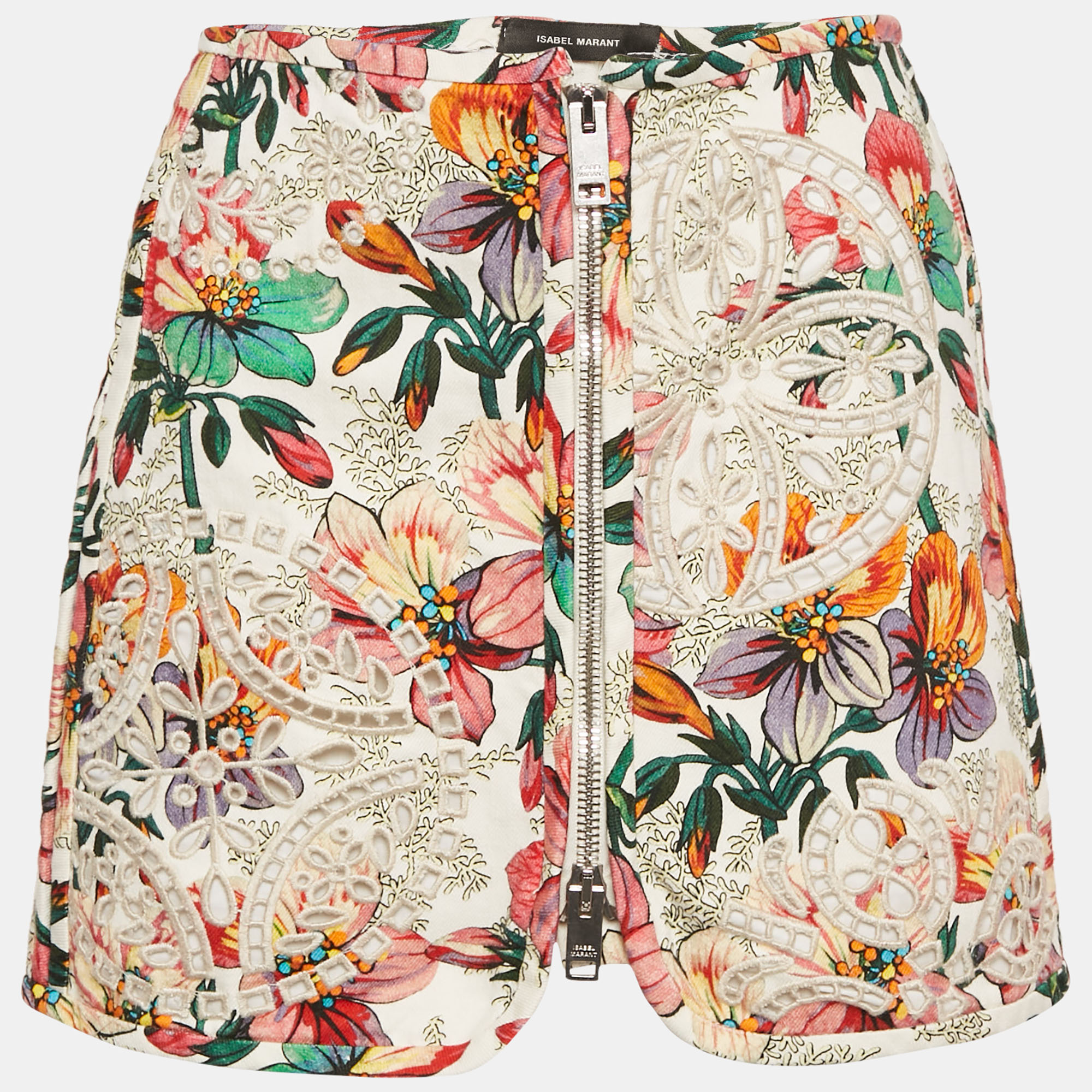 Isabel Marant White Floral Print Broderie Anglaise Mini Skirt M
Isabel Marant White Floral Print Broderie Anglaise Mini Skirt M