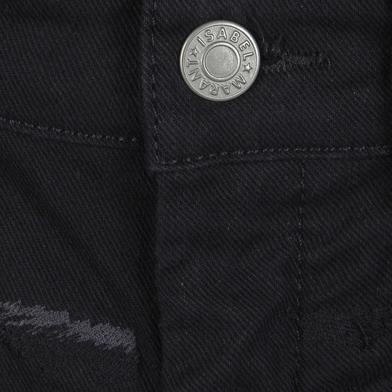 Isabel Marant Black Embroidered Denim Skinny Jeans S