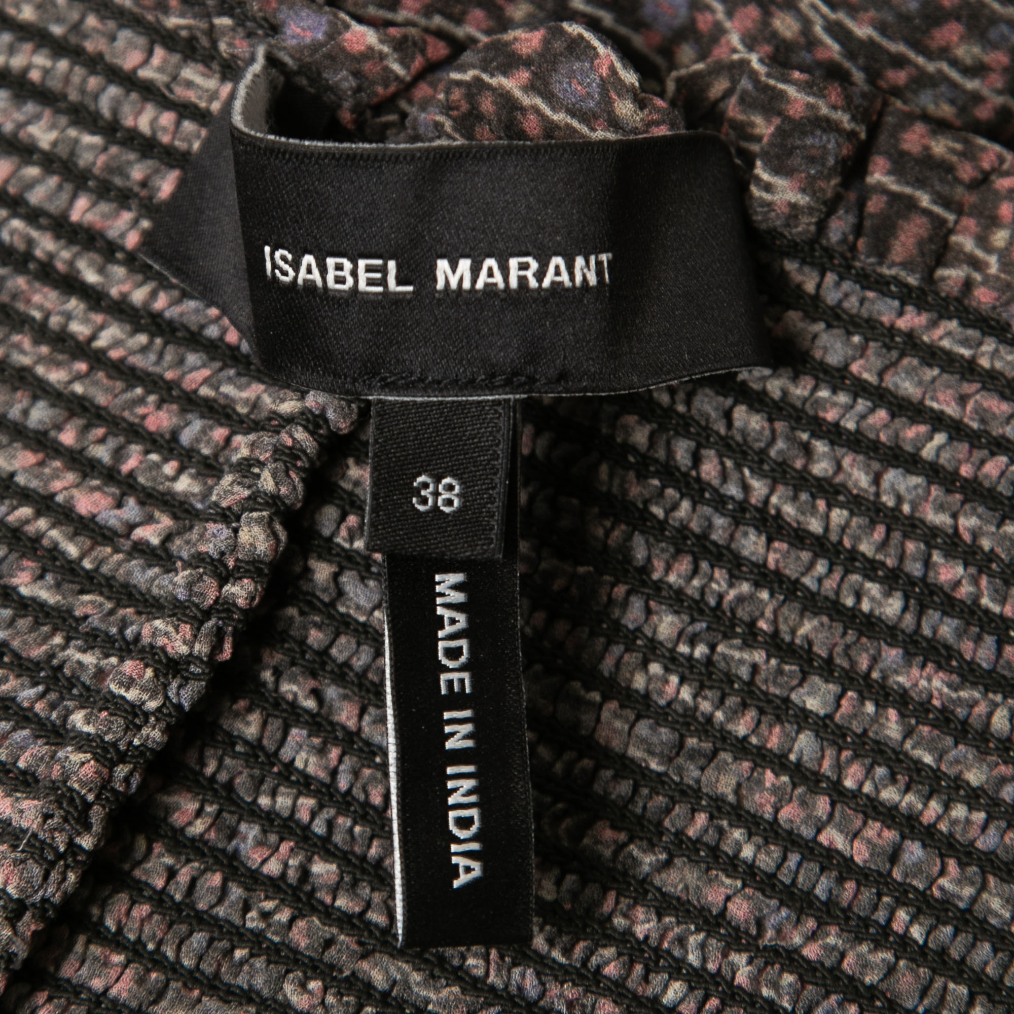 Isabel Marant Multicolor Printed Silk Shirred Waist Maxi Skirt M