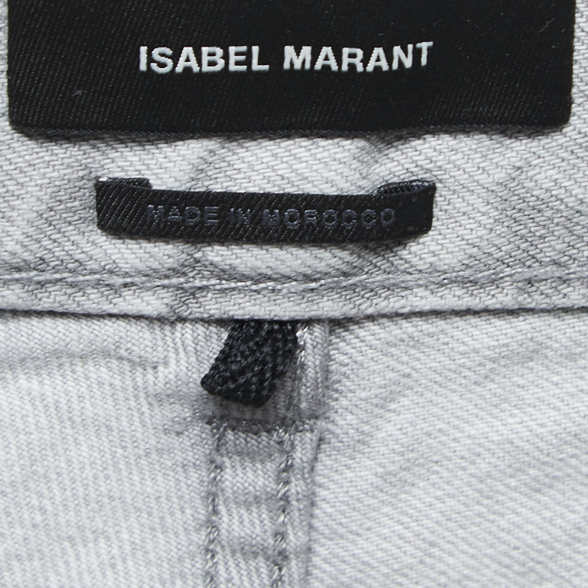 Isabel Marant Grey Washed Denim High Waist Jeans S Waist 26