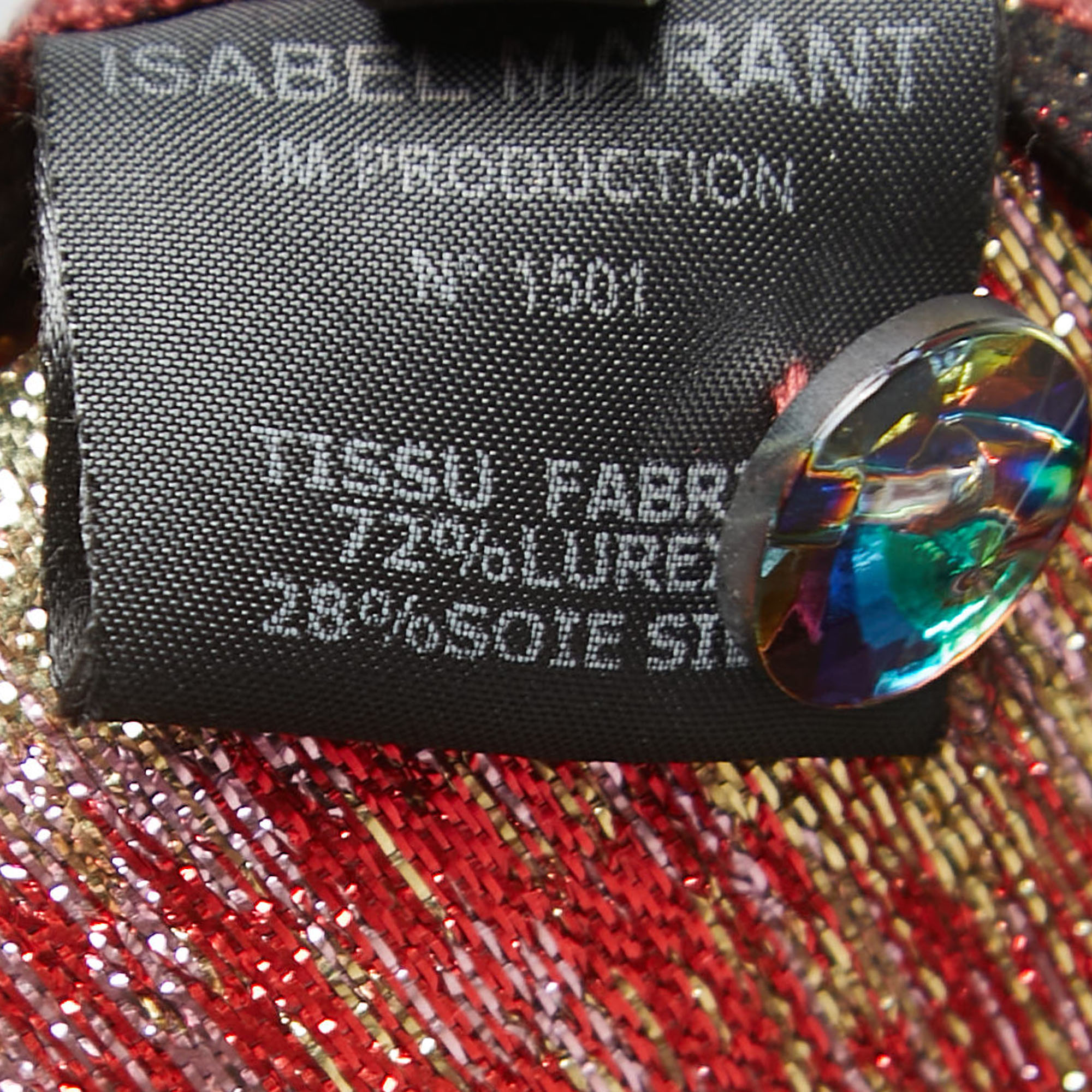 Isabel Marant Multicolor Lurex Belted Mini Dress S
