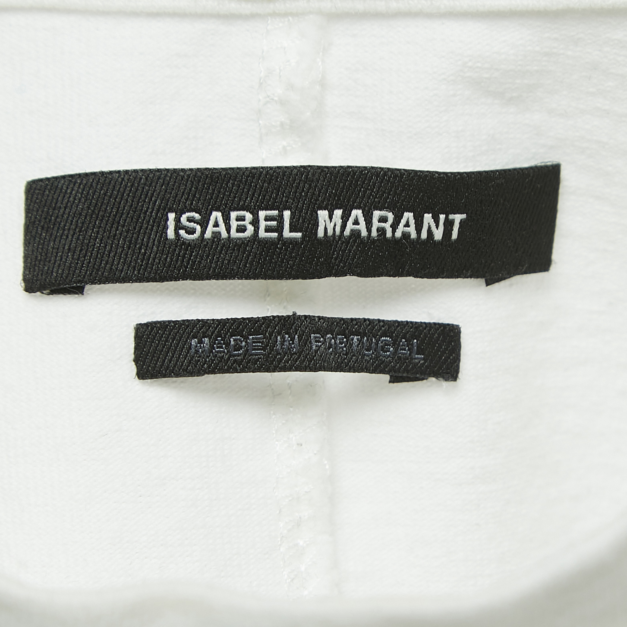Isabel Marant White Cotton Knotted T-Shirt XS