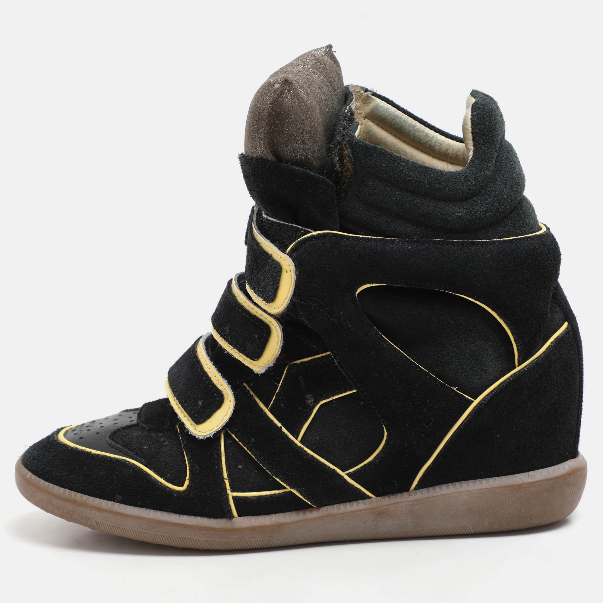 Isabel Marant Two Tone Suede and Leather Bekett Wedge Sneakers Size, Black
Isabel Marant Two Tone Suede and Leather Bekett Wedge Sneakers Size, Black
