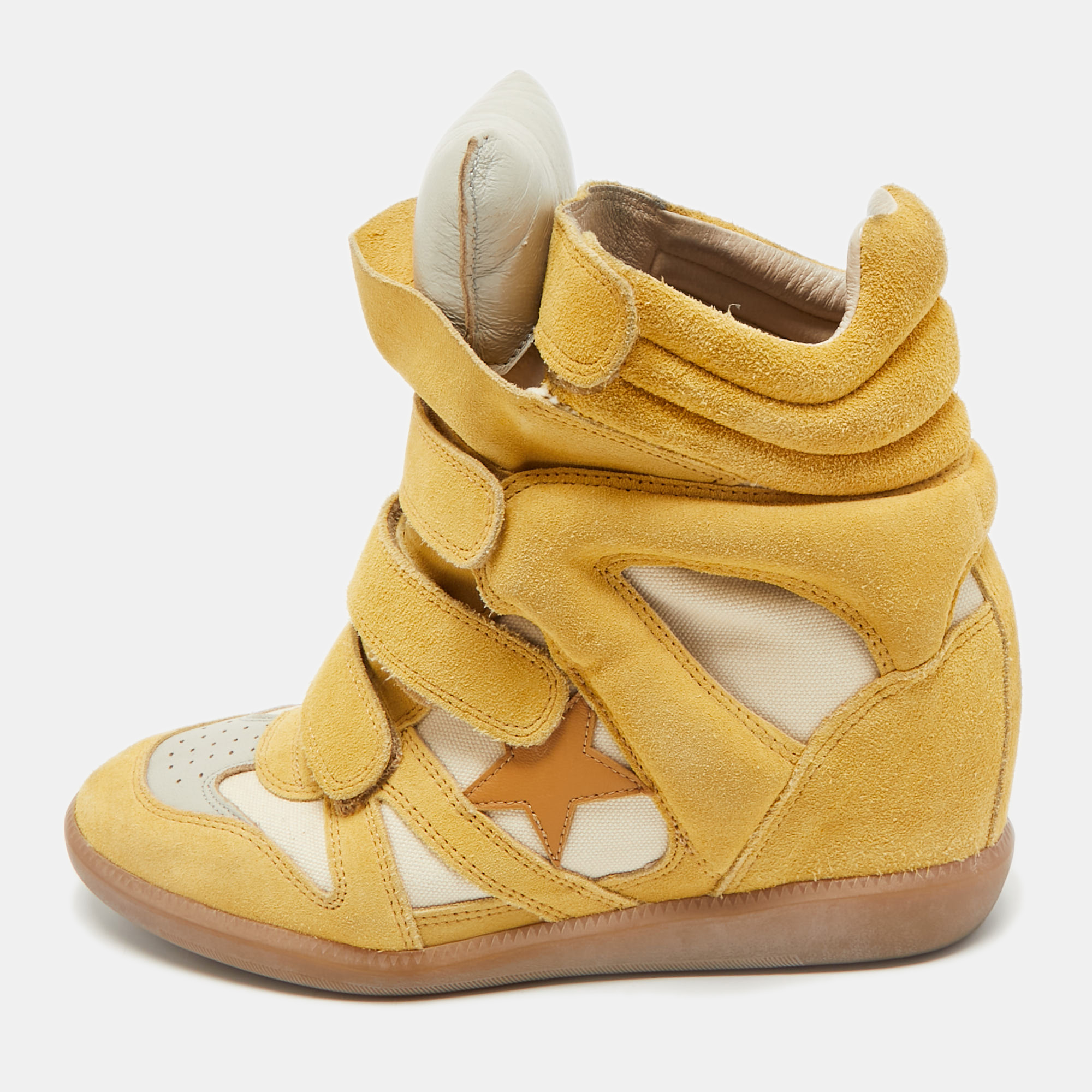 Isabel Marant Yellow Suede and Leather Bekett Wedge Sneakers Size
Isabel Marant Yellow Suede and Leather Bekett Wedge Sneakers Size