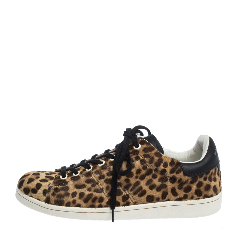 Isabel Marant Brown Leopard Print Calfhair and Leather Low Top Sneakers Size
Isabel Marant Brown Leopard Print Calfhair and Leather Low Top Sneakers Size