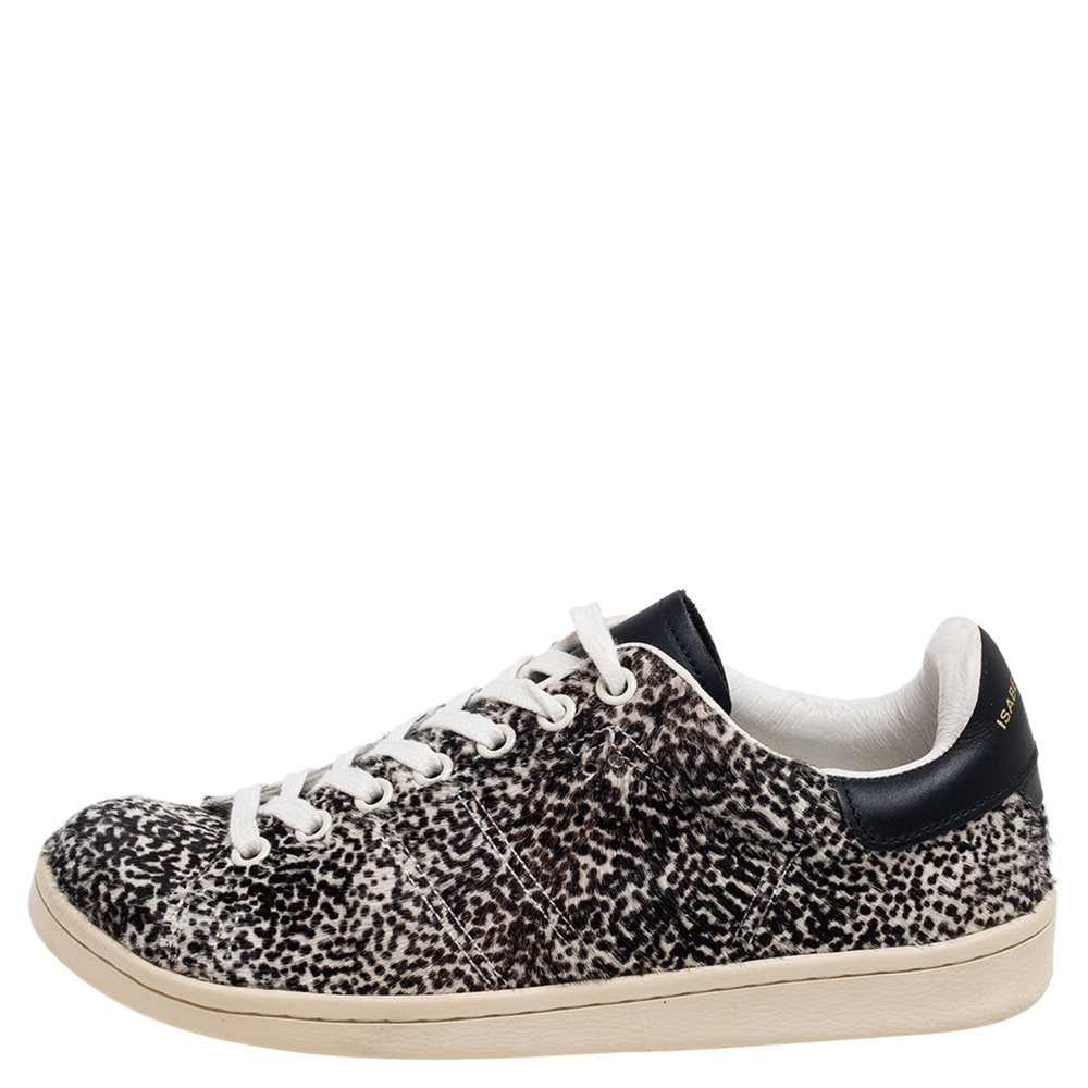 Isabel Marant Beige/Black Leopard Print Calfhair Low Top Sneakers Size
Isabel Marant Beige/Black Leopard Print Calfhair Low Top Sneakers Size