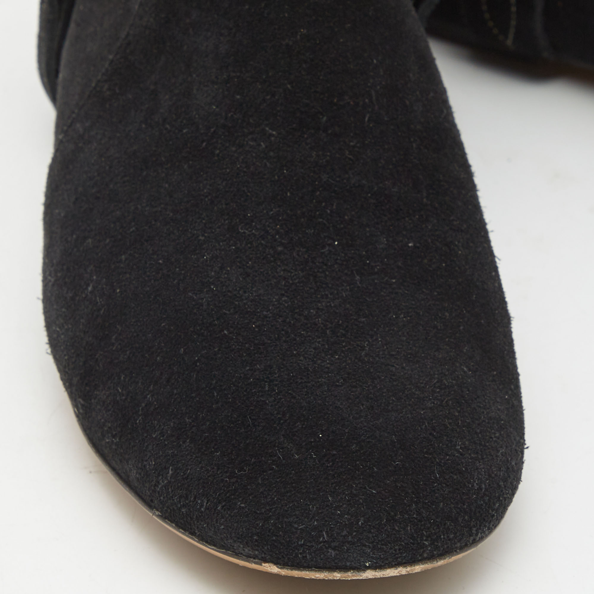 Isabel Marant Black Suede Ralf Gaucho Ankle Boots Size 40