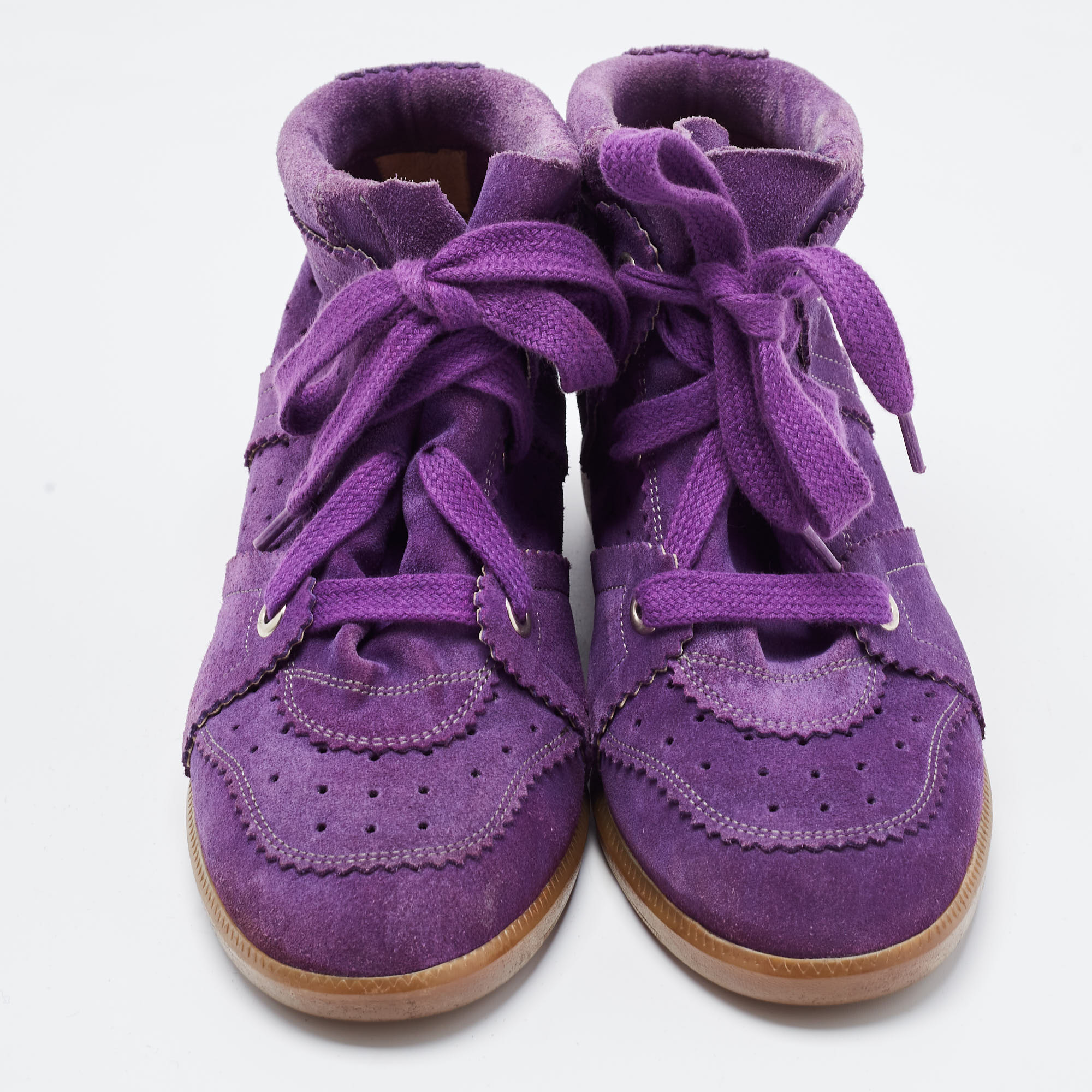 Isabel Marant Purple Suede Bobby Sneakers Size 40