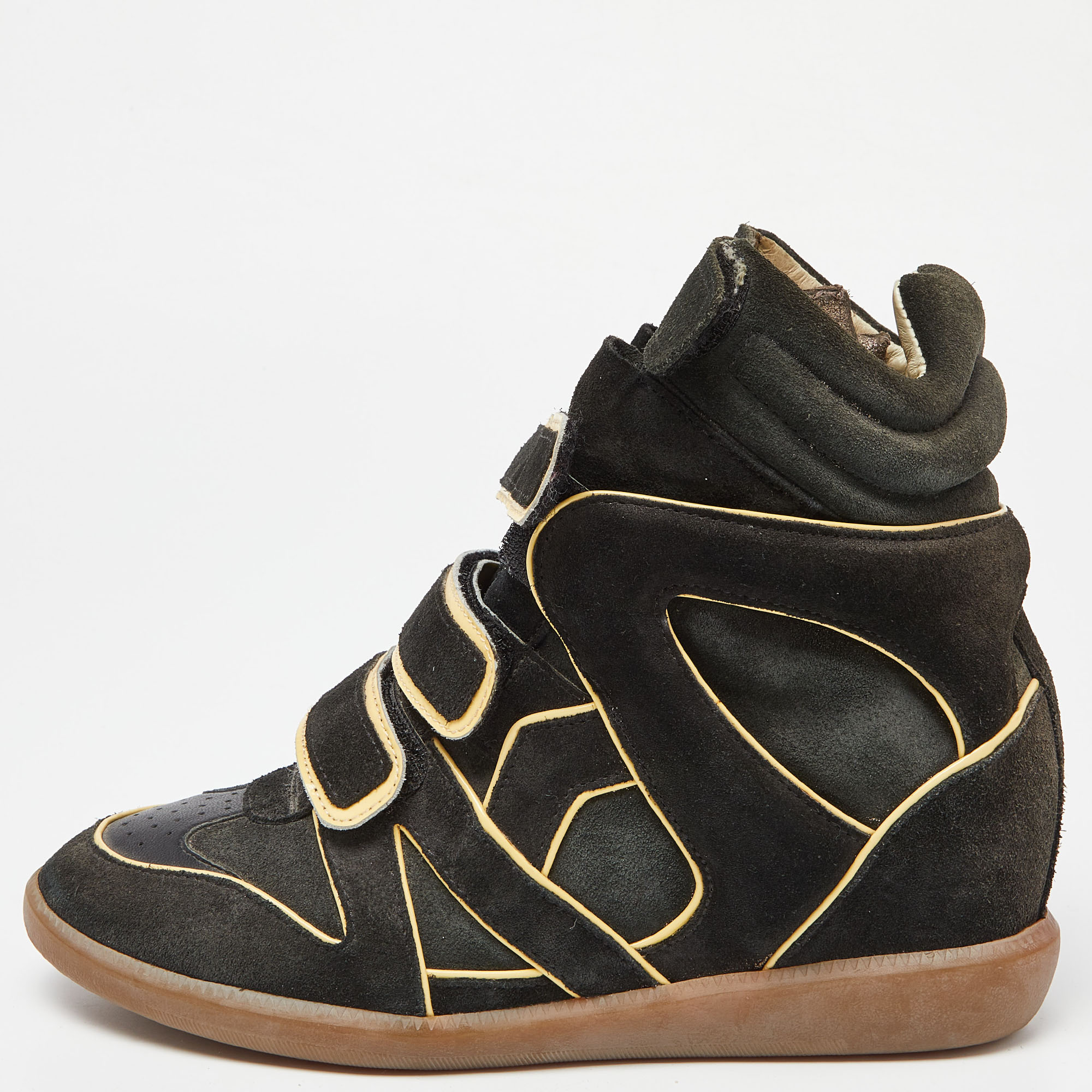 Isabel Marant Black Suede Bekett Sneakers Size 38