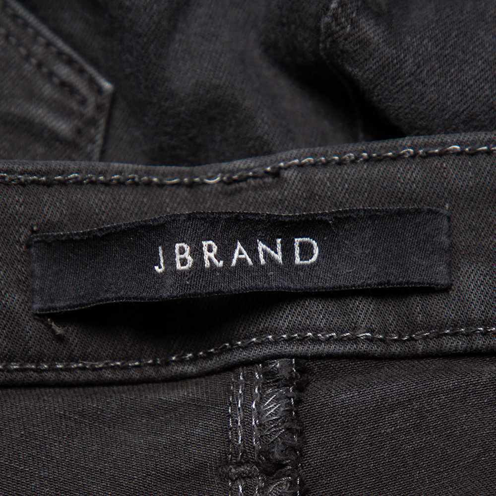 J Brand Dement Black Denim Distressed Alana Jeans M