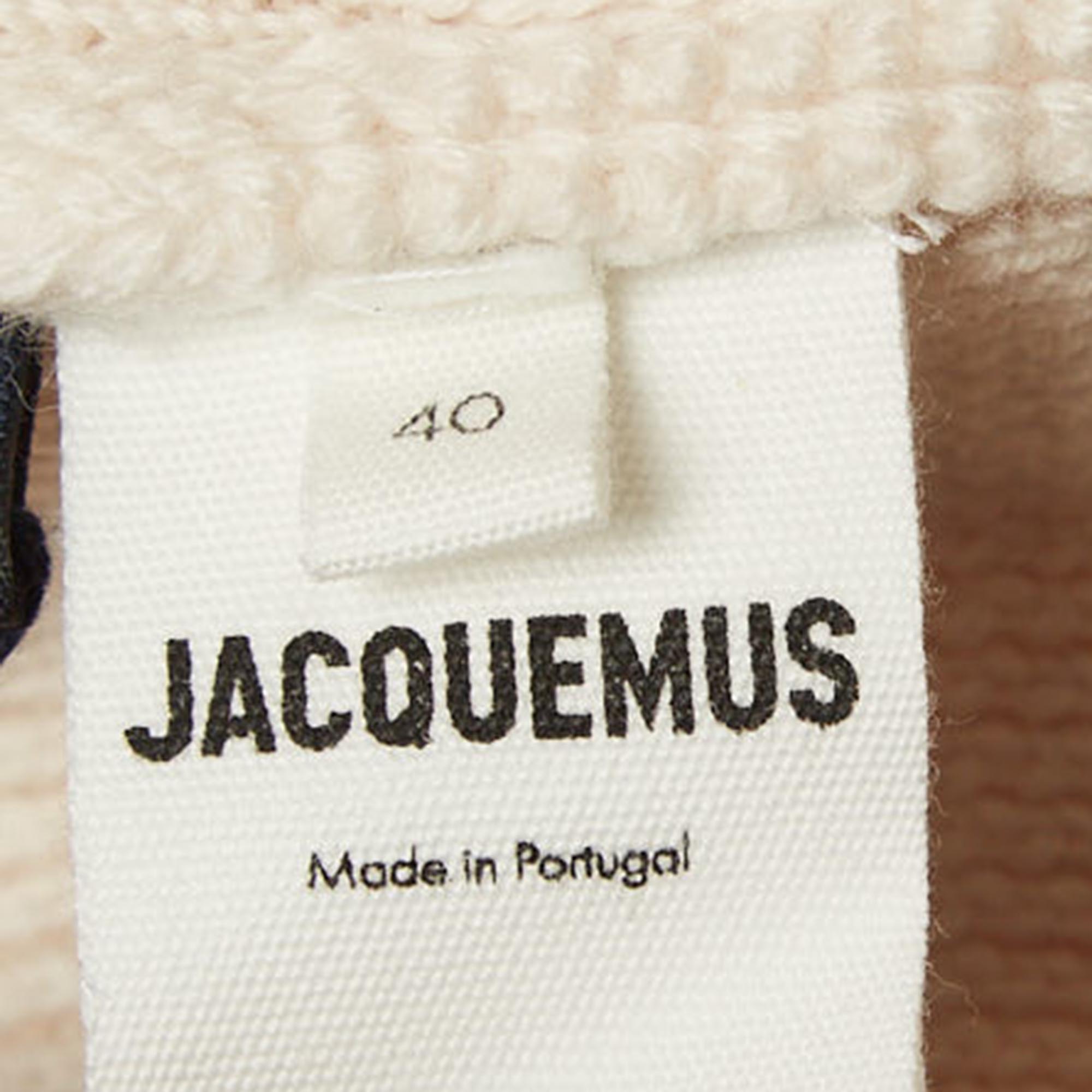 Jacquemus Light Beige Wool Knit Double Layered Sweater L