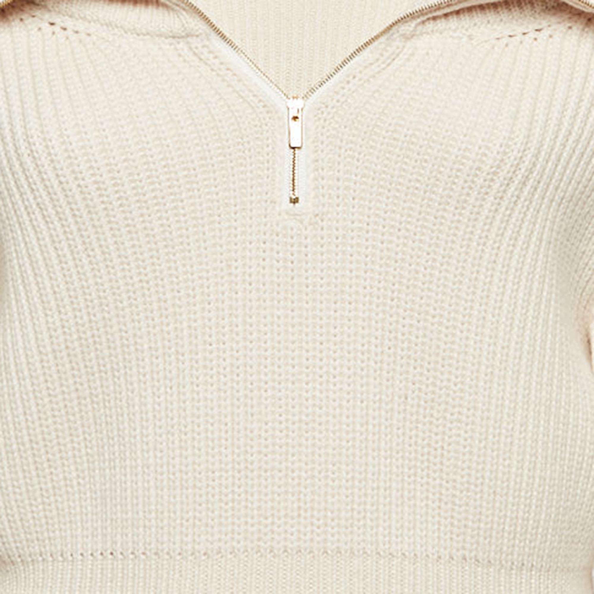 Jacquemus Light Beige Wool Knit Double Layered Sweater L