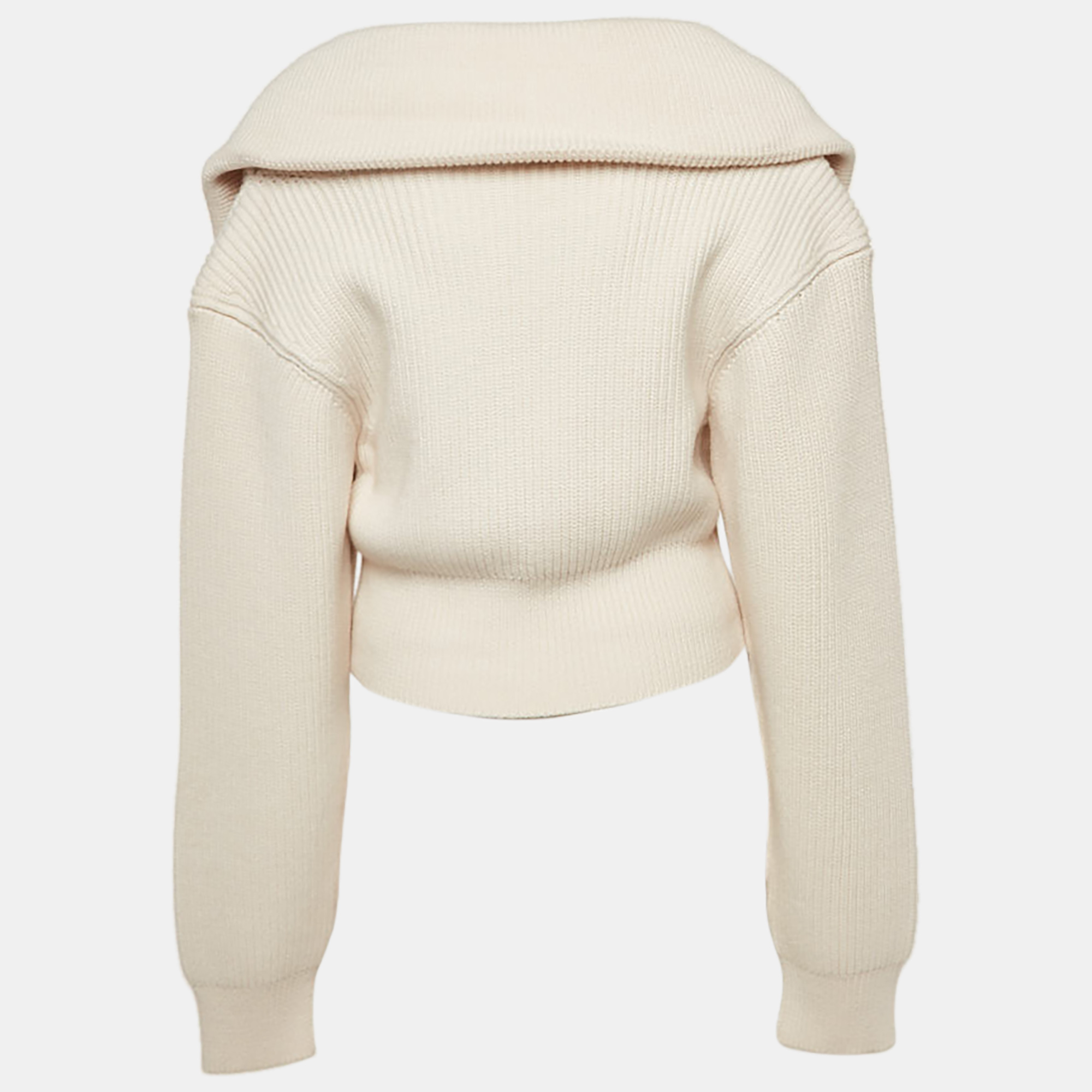 Jacquemus Light Beige Wool Knit Double Layered Sweater L