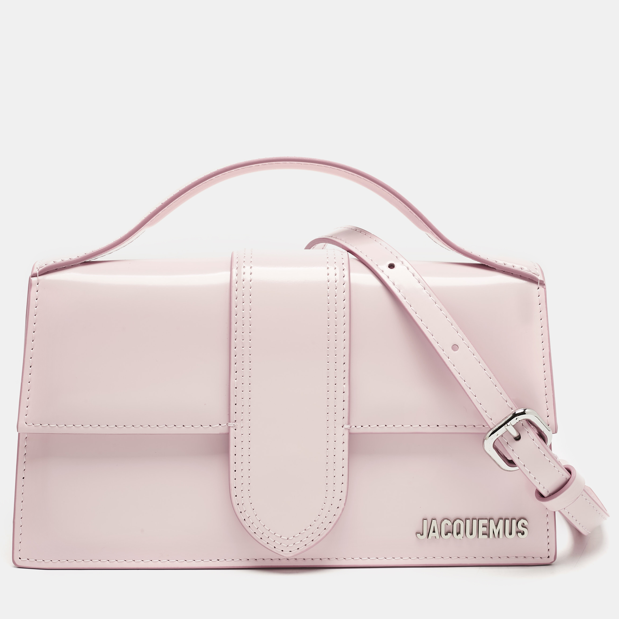 Jacquemus Pale Pink Patent Leather Le Grand Bambino Top Handle Bag
Jacquemus Pale Pink Patent Leather Le Grand Bambino Top Handle Bag