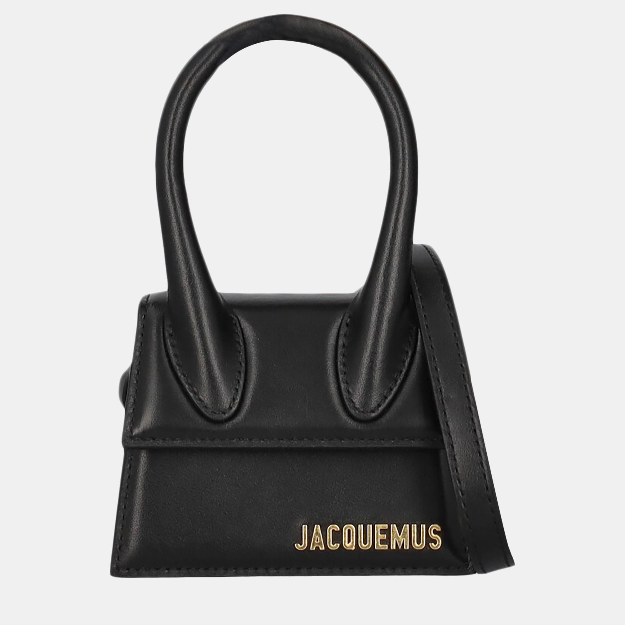 Jacquemus Women's Leather Cross Body Bag - Black - One Size