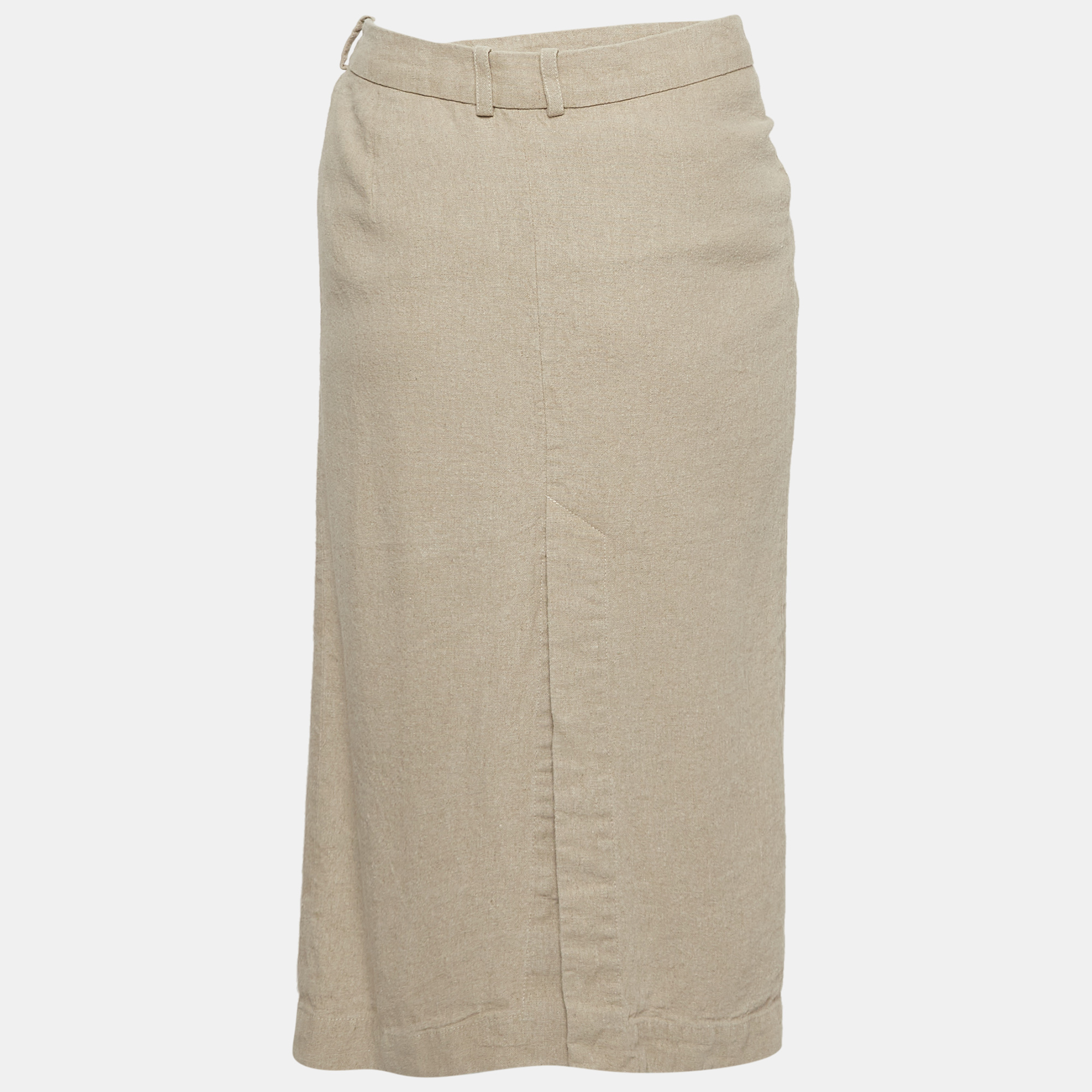 Jacquemus Beige Linen Cross-Over Waist Skirt M