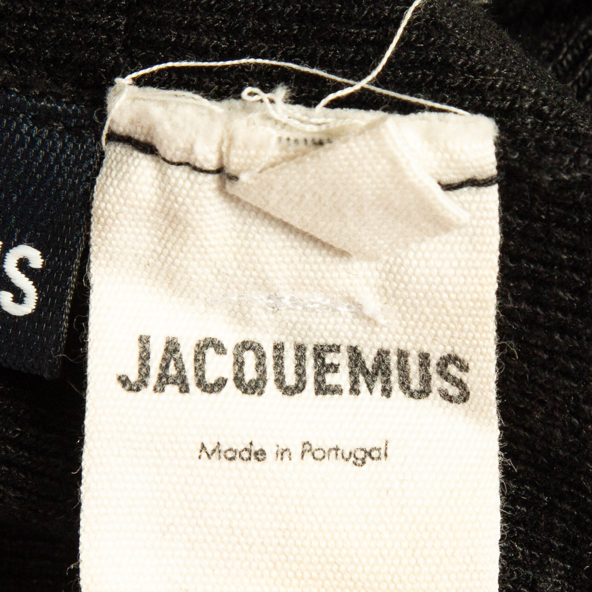 Jacquemus Black Rib Knit Biker Shorts L