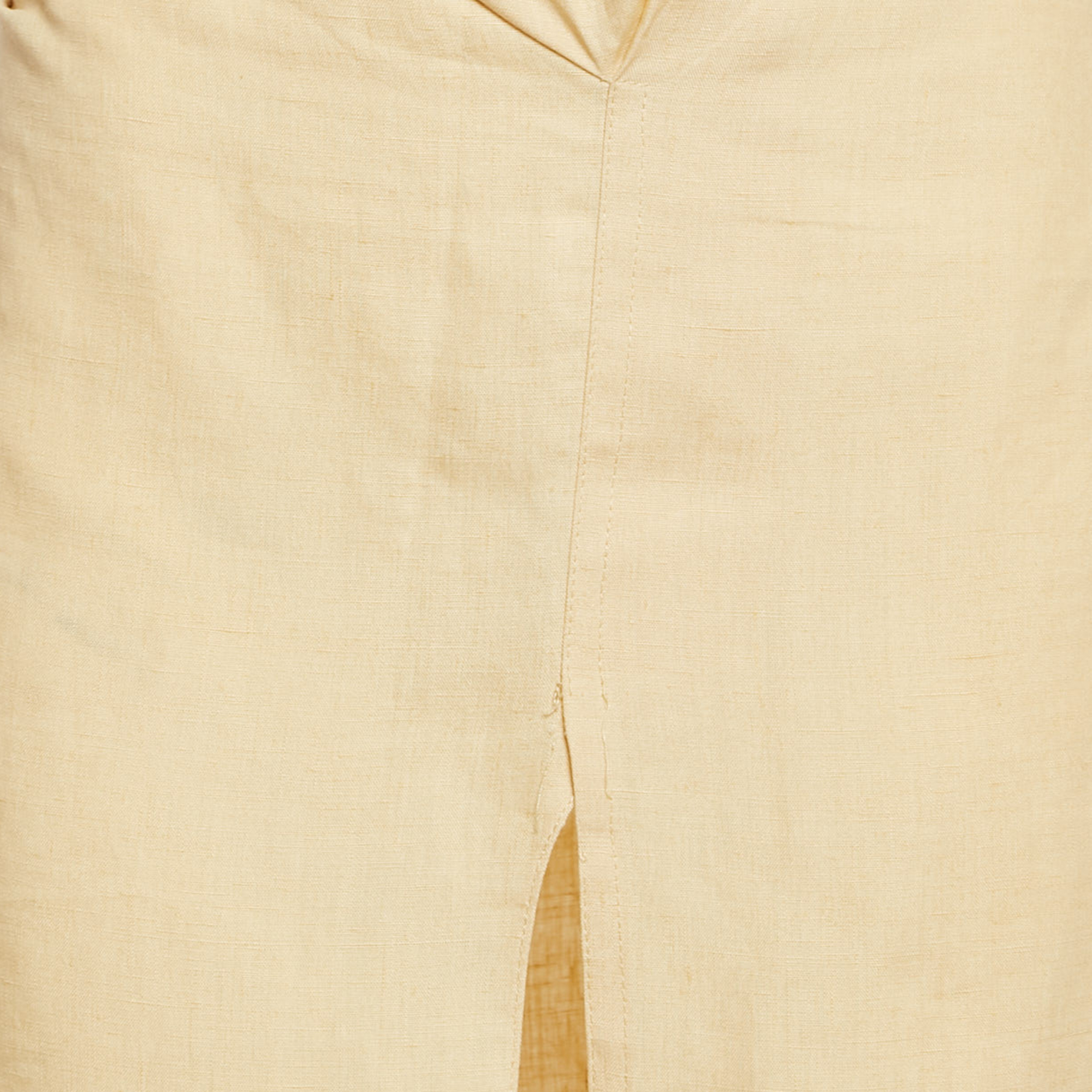 Jacquemus Yellow Linen Drape Style La Jupe Pencil Skirt