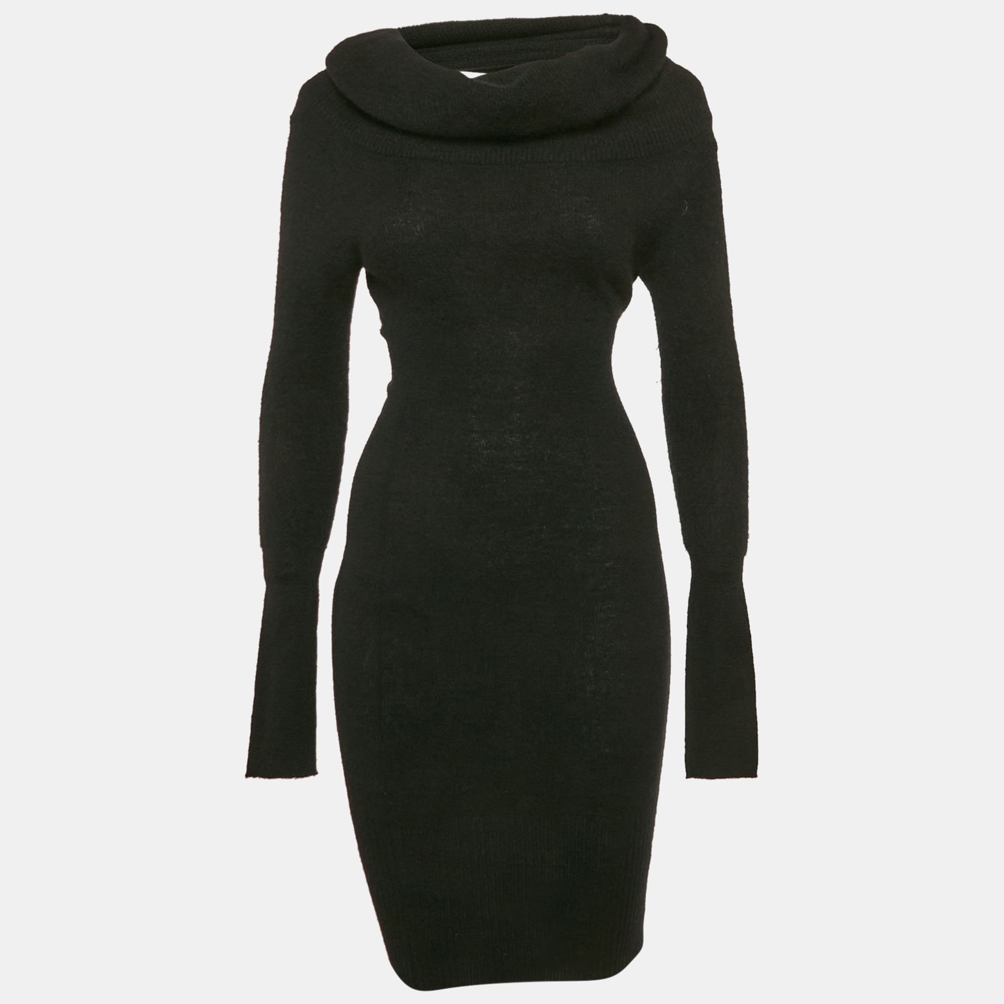 Jacquemus Black Mohair Rib Knit Off Shoulder Cut-Out Midi Dress M
Jacquemus Black Mohair Rib Knit Off Shoulder Cut-Out Midi Dress M