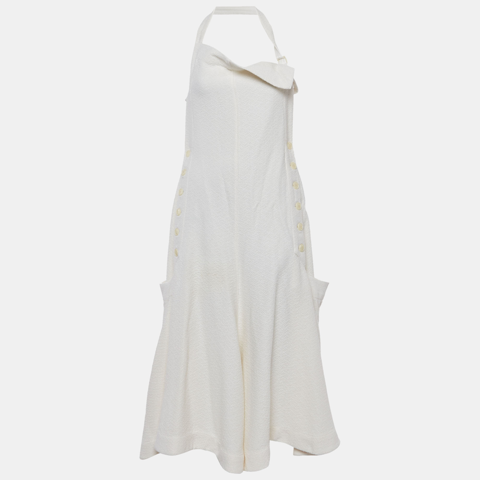 Jacquemus Off-White Wool Blend Adjustable Long La Collectionneuse Apron Dress M
Jacquemus Off-White Wool Blend Adjustable Long La Collectionneuse Apron Dress M