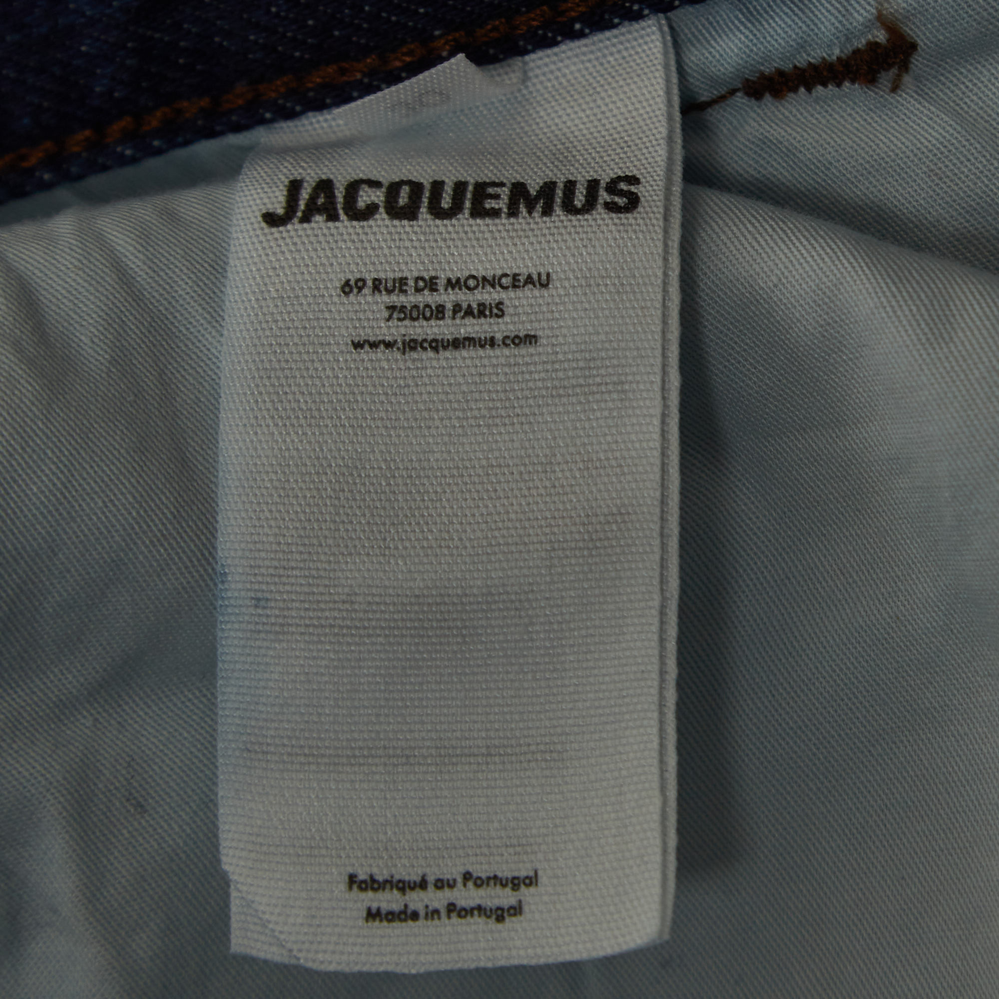 Jacquemus Blue Le De Nimes Bordado Denim Wide-Leg Jeans L Waist 32''