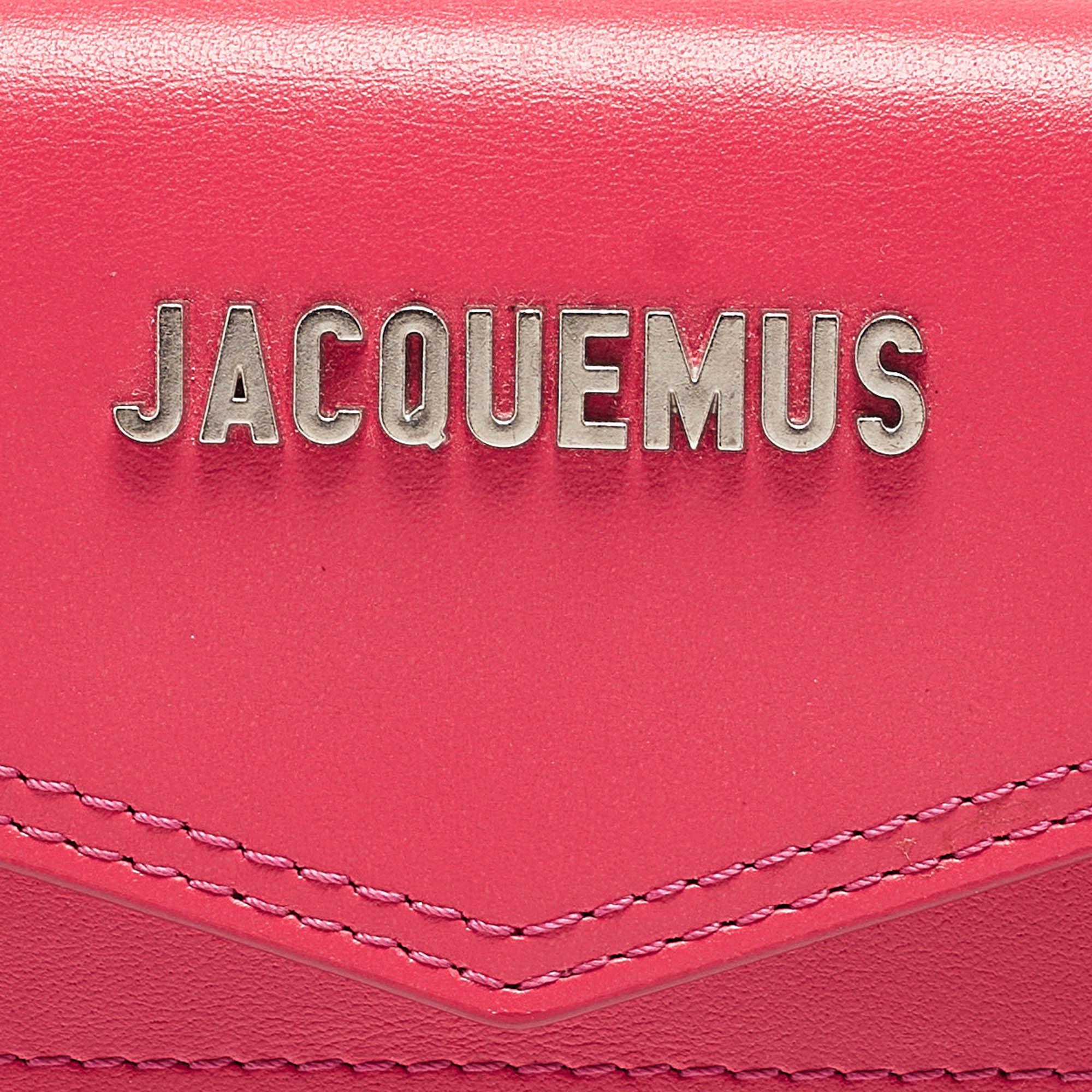 Jacquemus Pink Leather Le Porte Azur Crossbody Pouch