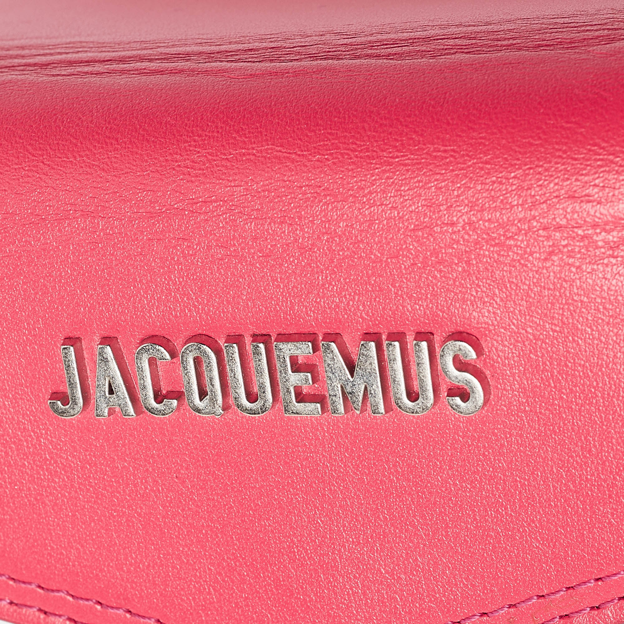 Jacquemus Pink Leather Le Porte Azur Crossbody Pouch