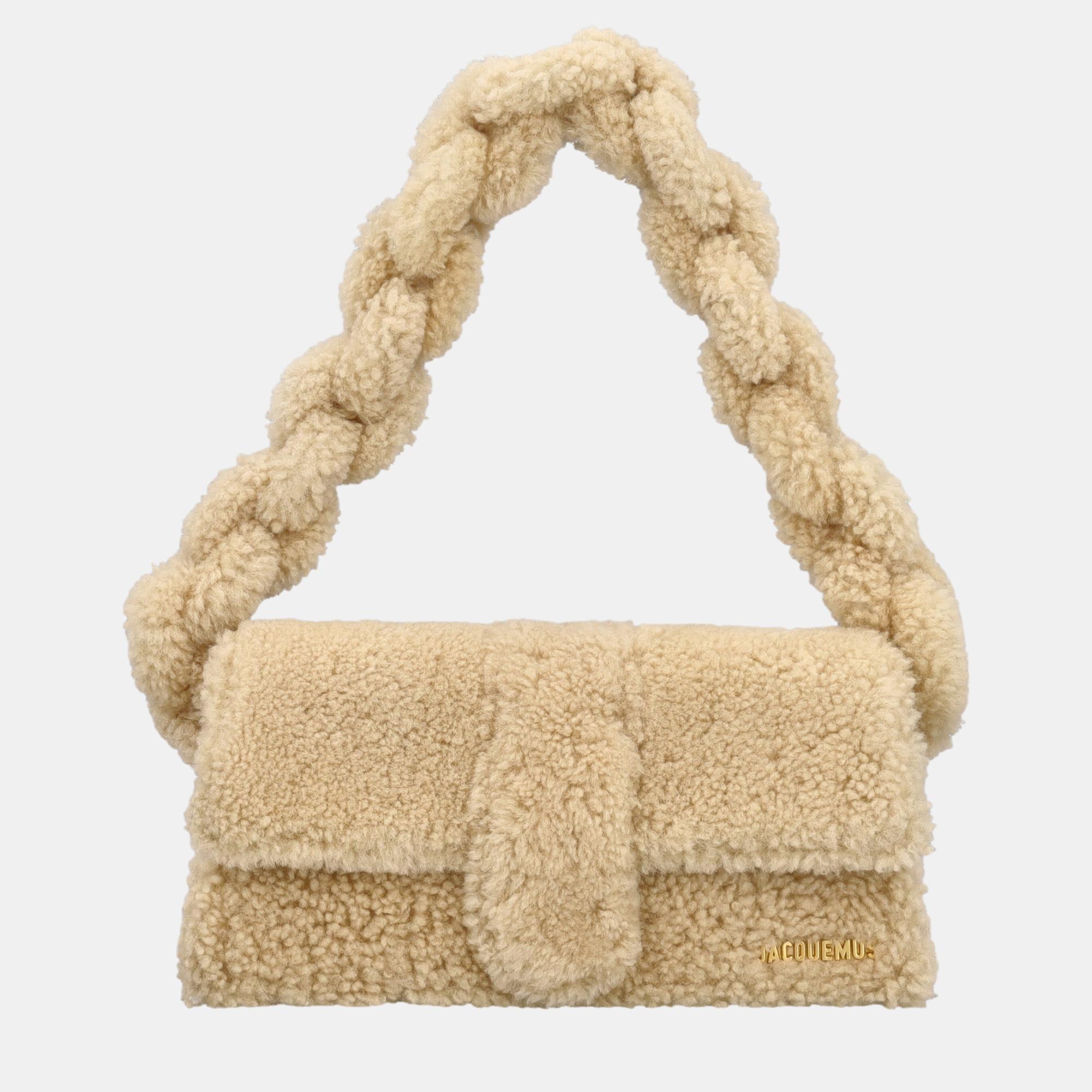 Jacquemus  Women's Wool Shoulder Bag - Beige - One Size