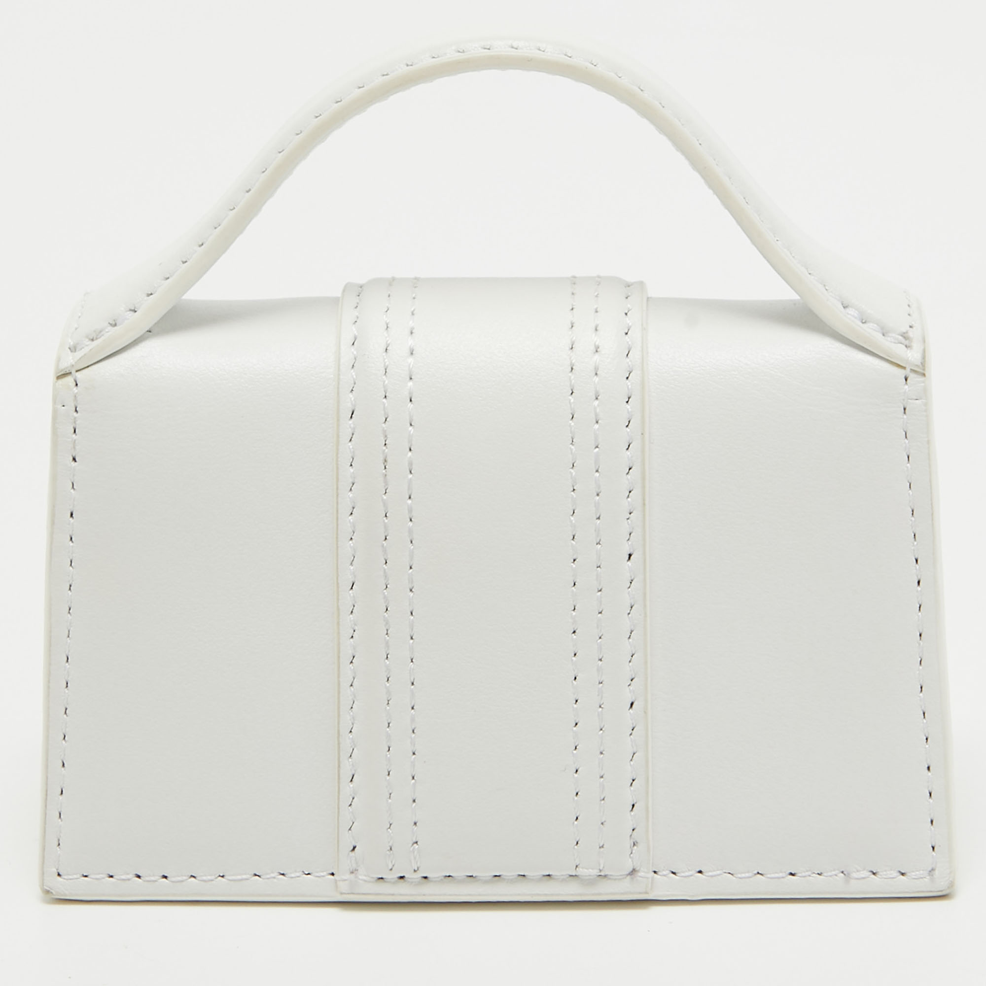 Jacquemus White Leather Mini Le Petit Bambino Crossbody Bag