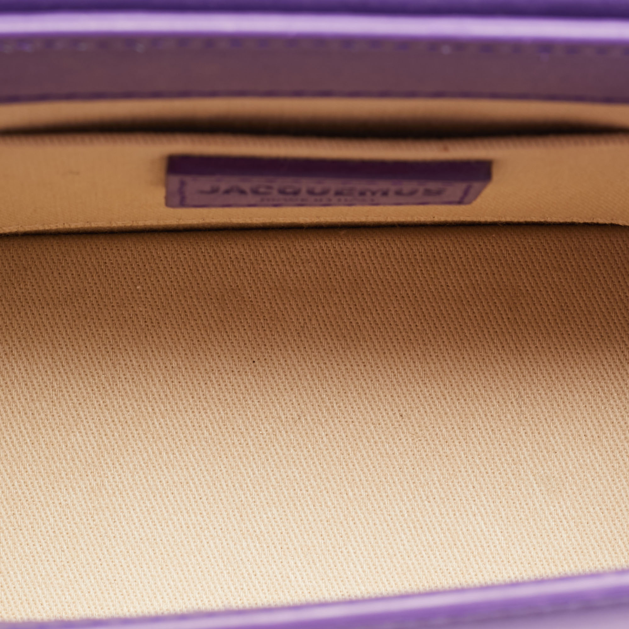 Jacquemus Purple Nubuck Leather Le Chiquito Moyen Top Handle Bag