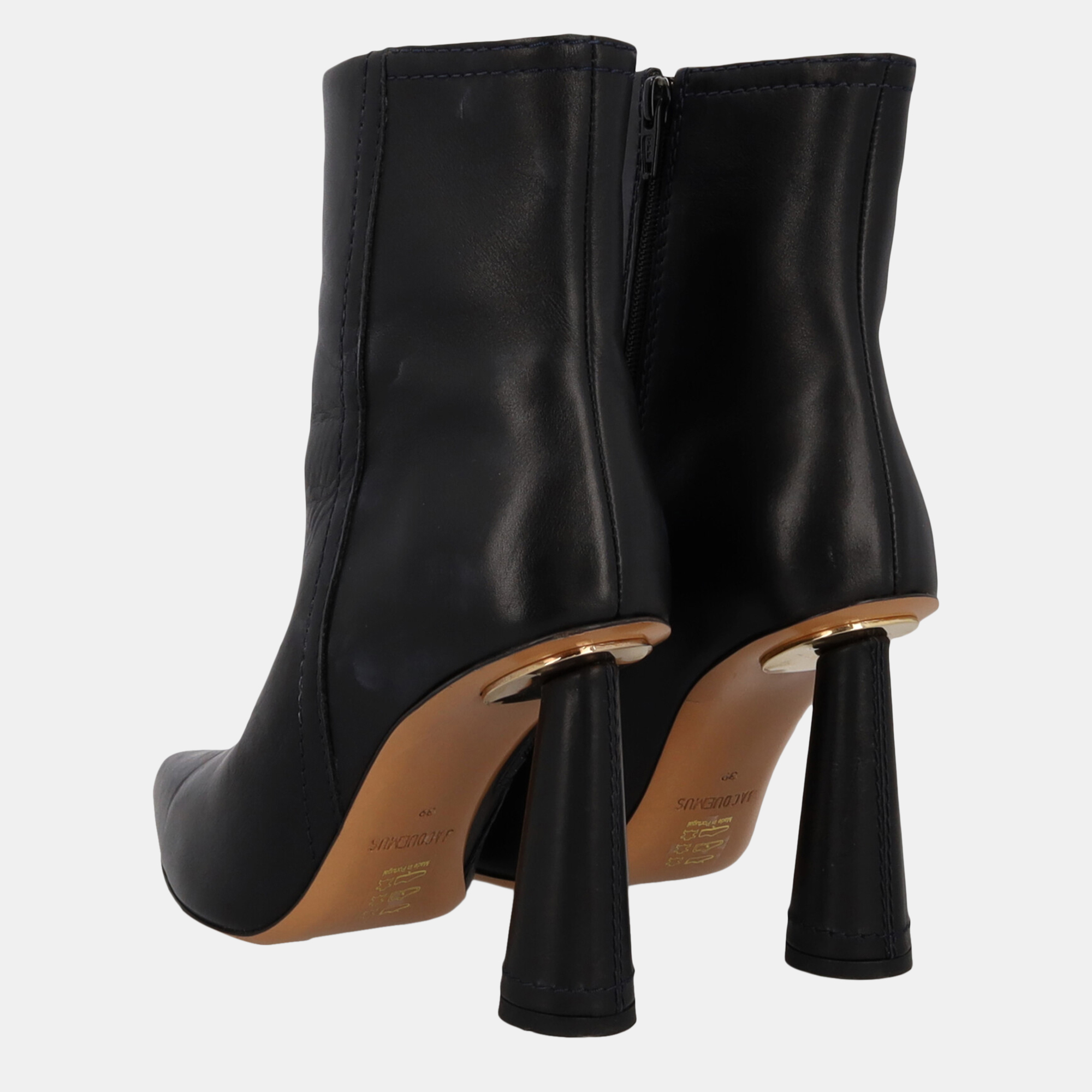 Jacquemus  Women's Leather Ankle Boots - Black - EU 39